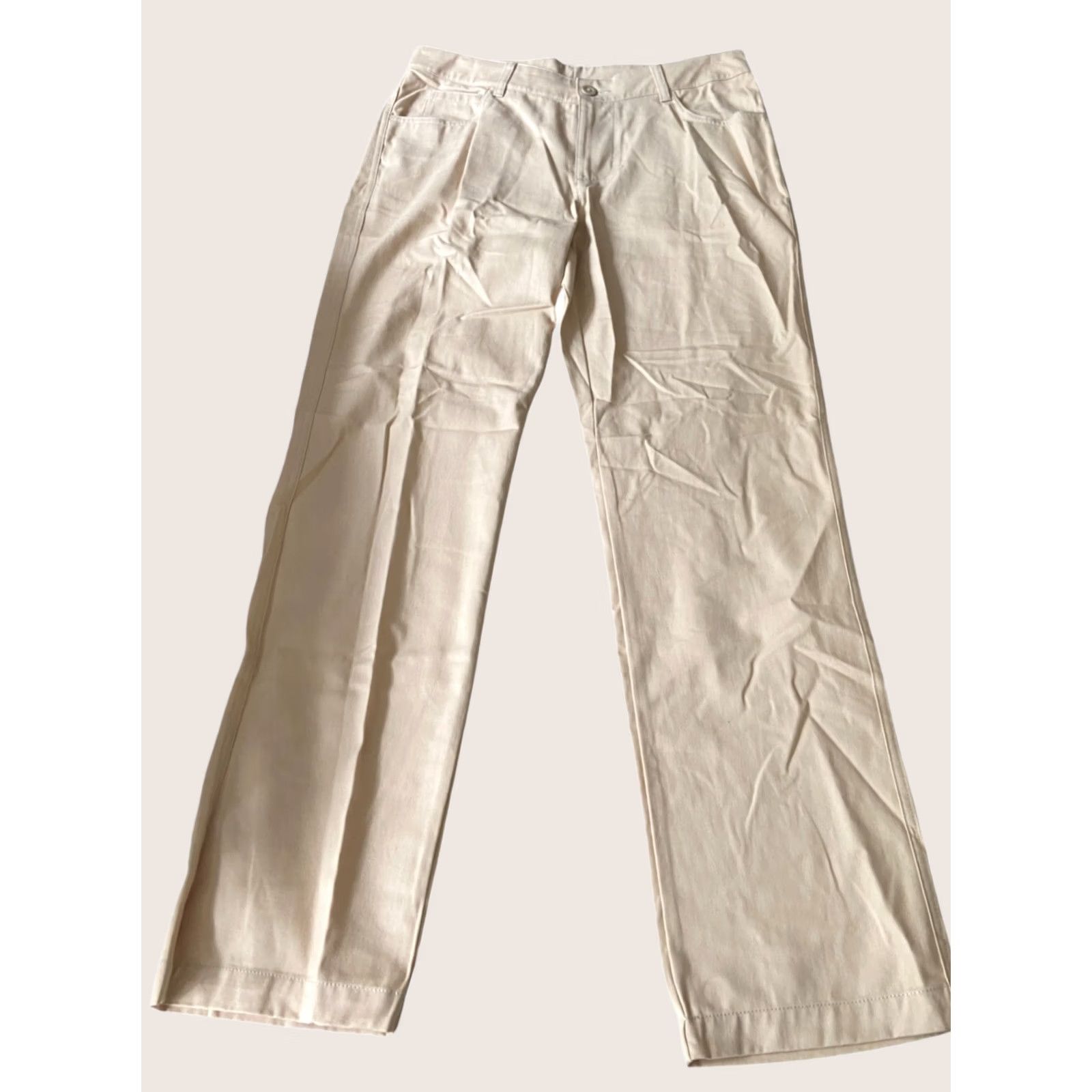 Vintage Columbia Mens Jeans Solid Beige Regular Fit Straight Jeans Mid Rise 34x31 Mens 34 Beige 5-Pocket USA Theme Size US 34 / EU 50 - 1 Thumbnail