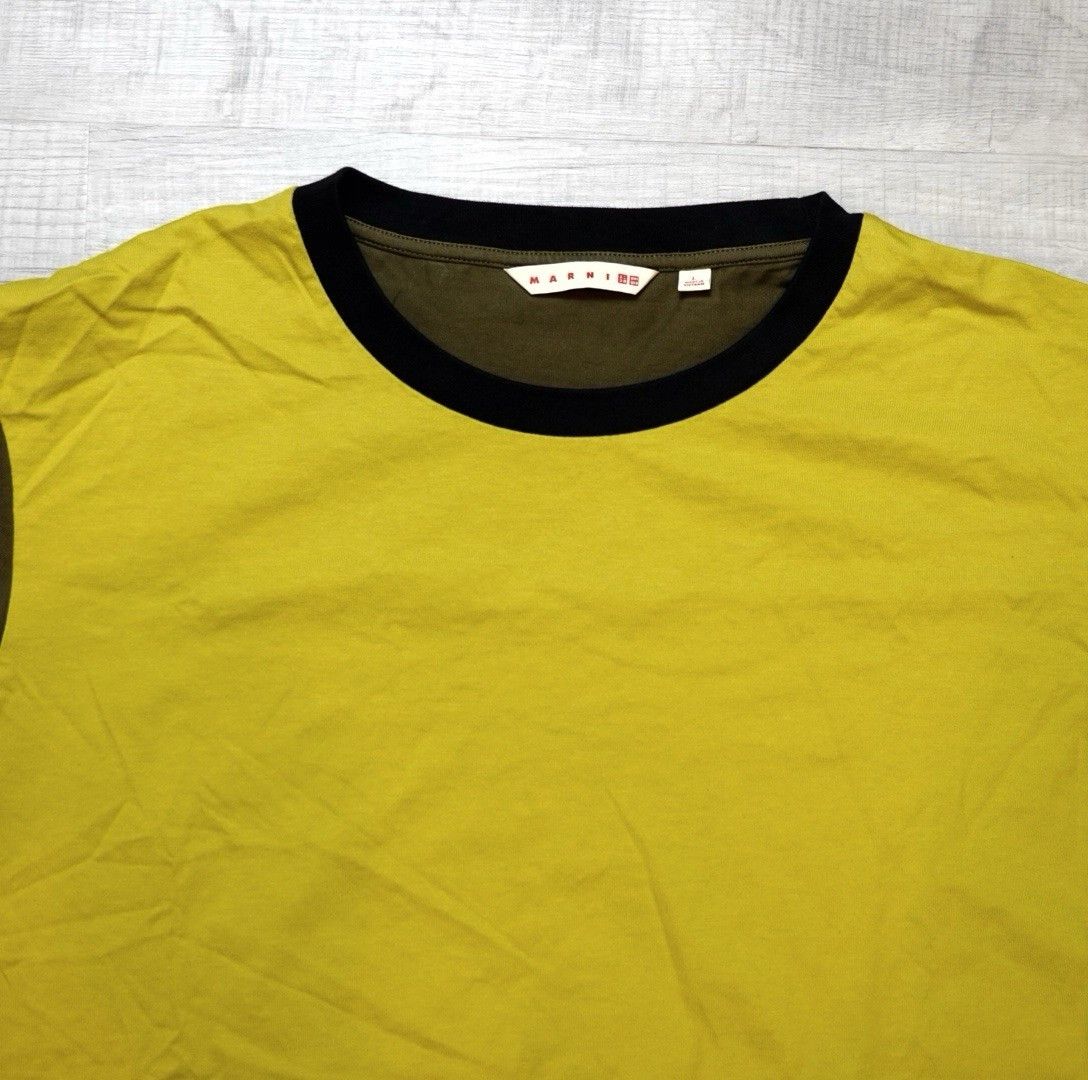 Marni MARNI x UNIQLO Olive Green Crewneck Tee T-Shirt Mens Large Size US L / EU 52-54 / 3 - 5 Thumbnail