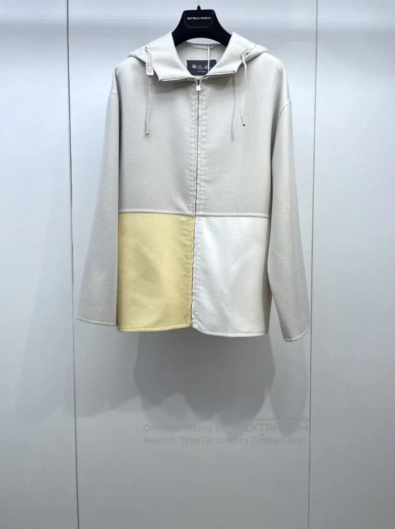 Loro Piana Loro Piana Color-Blocked Zip-Up Hooded Cashmere Jacket Size XS / US 0-2 / IT 36-38 - 1 Thumbnail