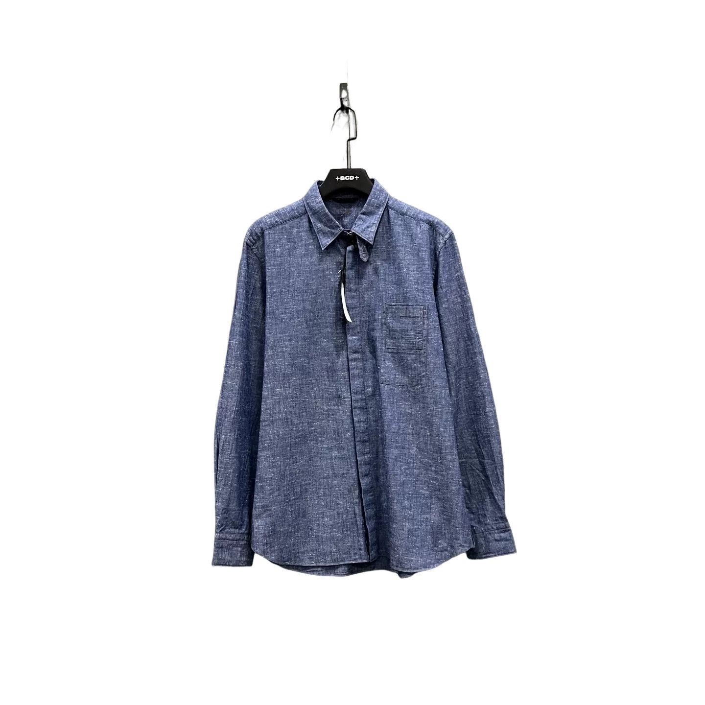 Z Zegna Zegna Melange Cotton Long Sleeve Shirt 42/43 Size US L / EU 52-54 / 3 - 1 Thumbnail