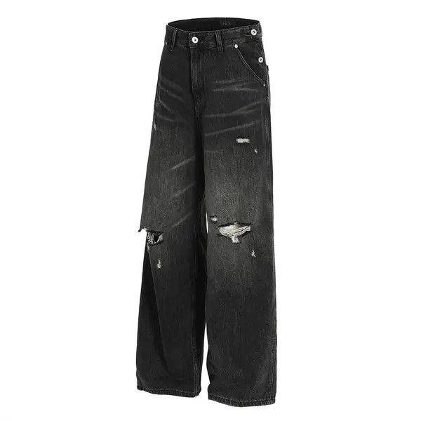 Japanese Brand VIBE American retro washed distressed men's ripped jeans Size US 32 / EU 48 - 2 Thumbnail