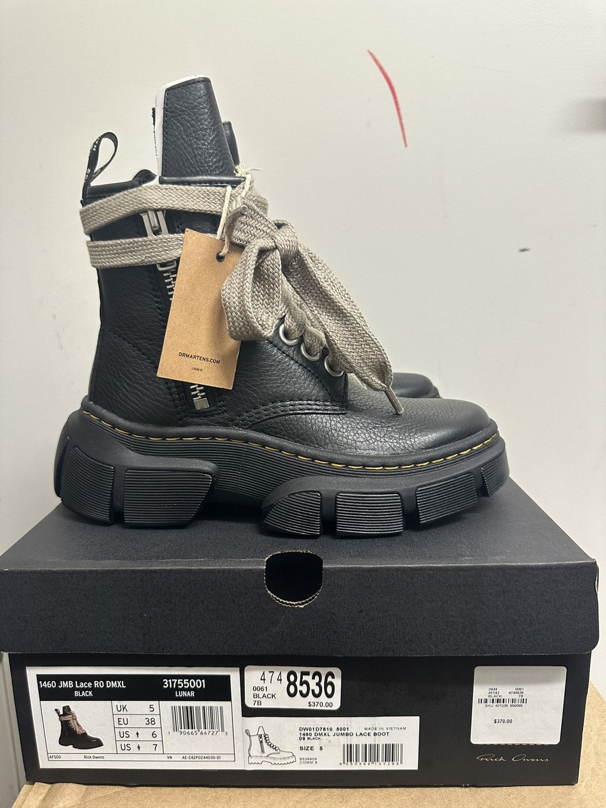 Rick Owens Doc Martens x Rick Owens Jumbolace Boot | Grailed
