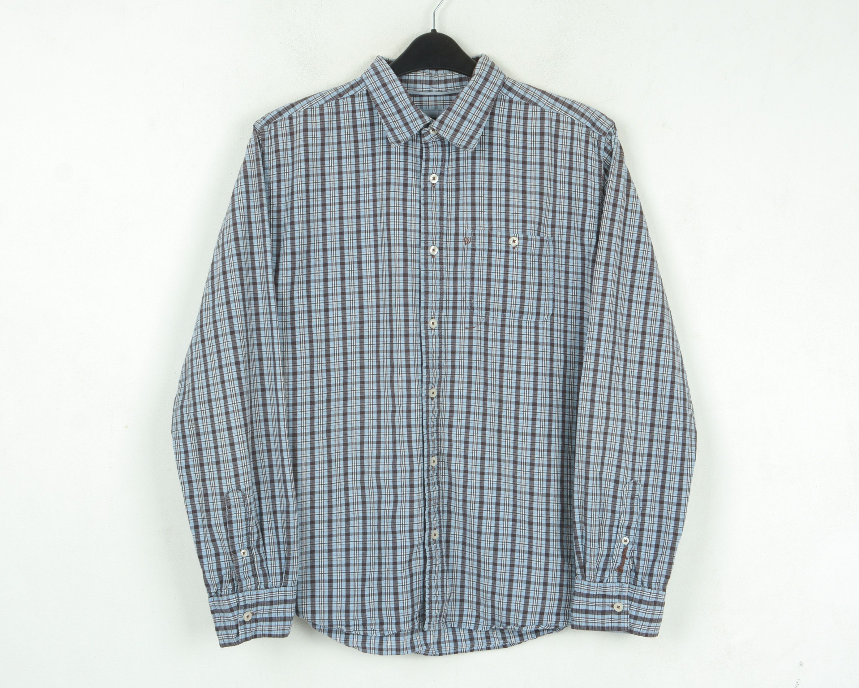 Vintage WRANGLER Western Button Up Check Shirt Vintage Lee Size US L / EU 52-54 / 3 - 1 Thumbnail