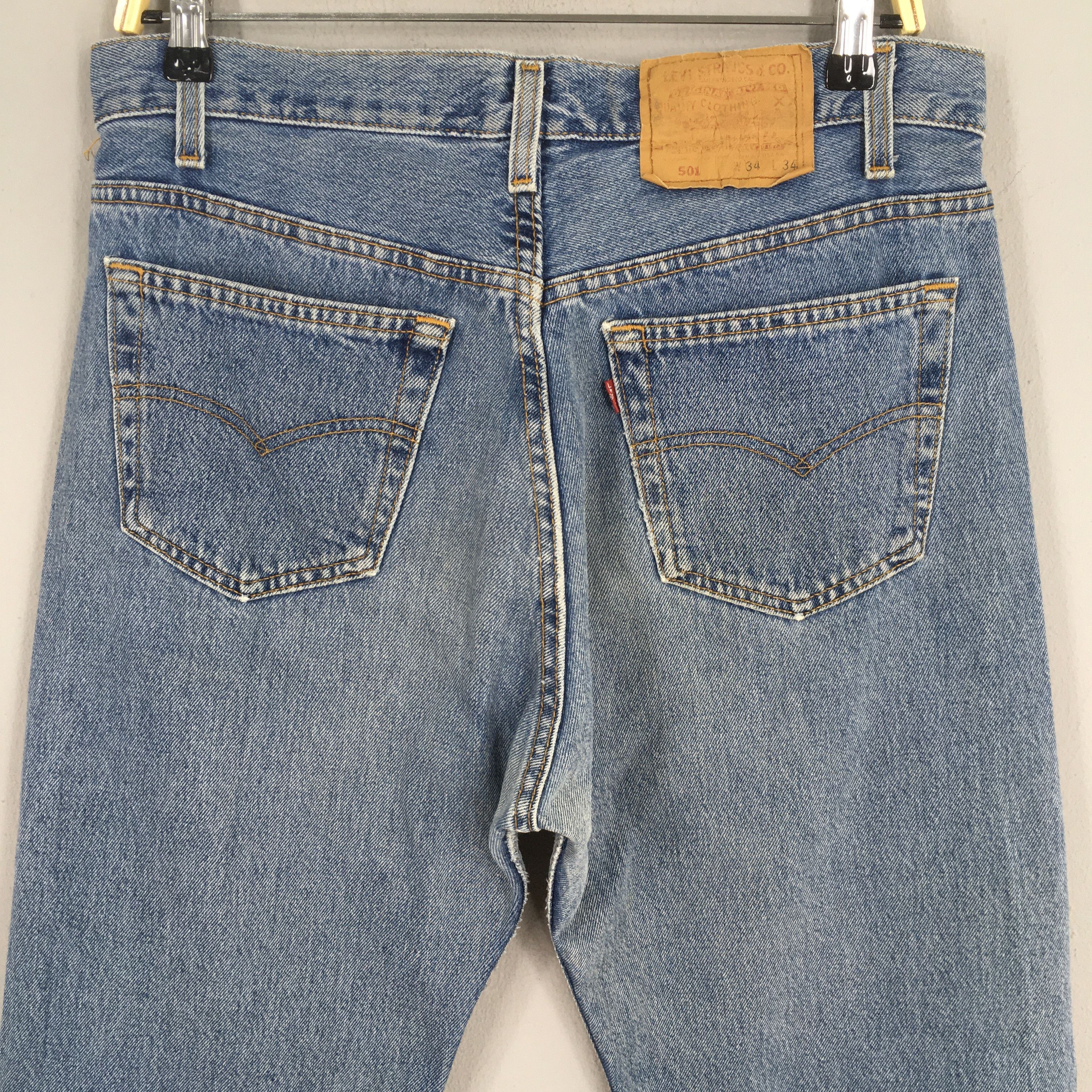 Levi's Size 32x29 Vintage 90s Levi's 501 Light Washed Jeans S969 Size US 32 / EU 48 - 9 Thumbnail