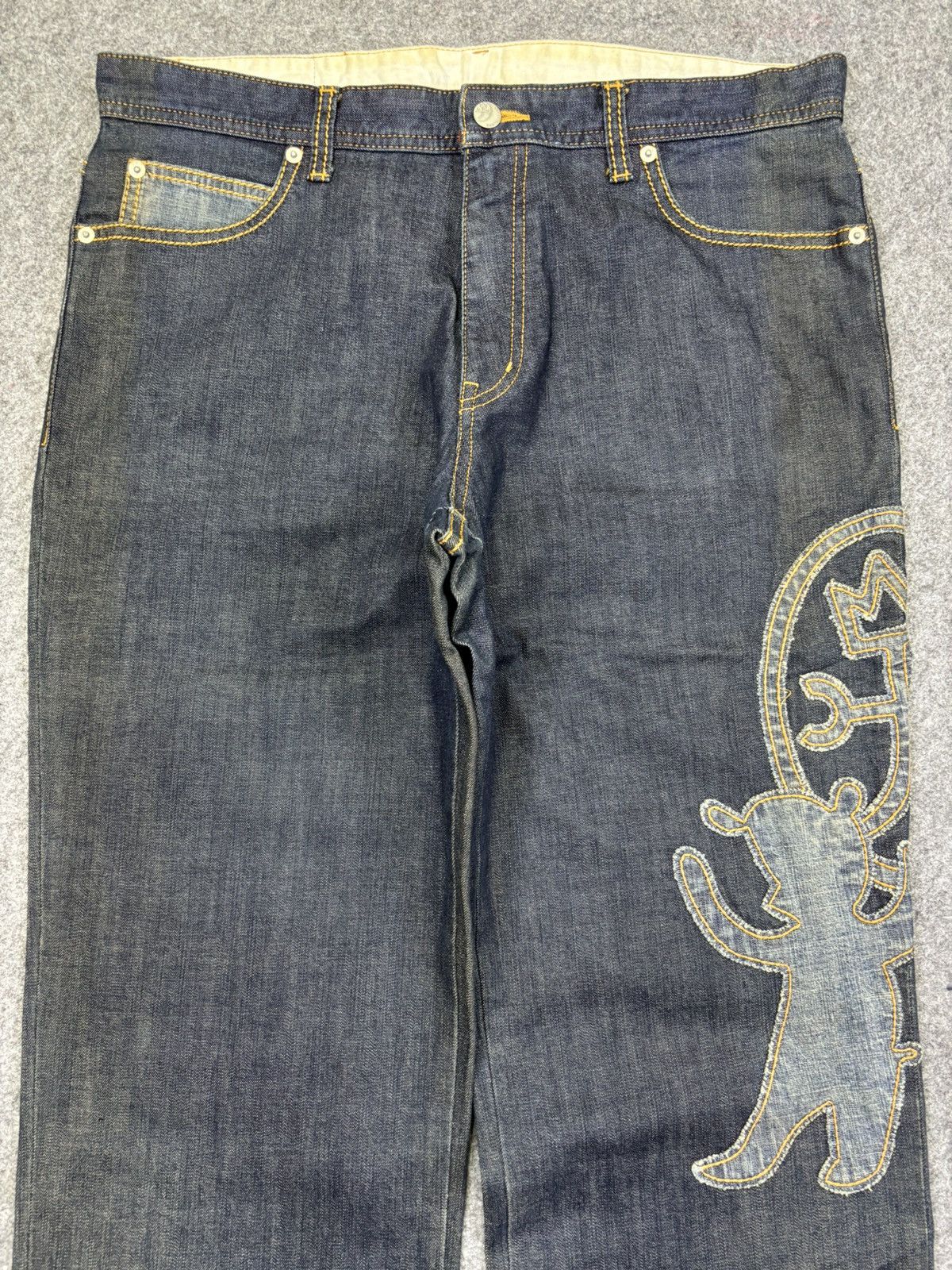 Jean Charles De Castelbajac Archival CASTELBAJAC Mammoth Patch Logo Stretchy Denim F889 Size US 34 / EU 50 - 4 Thumbnail