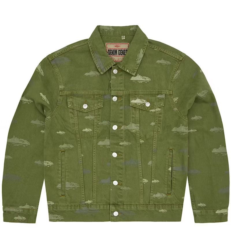 Corteiz Corteiz jean Jacket green denim Alcatraz Pattern medium Size US M / EU 48-50 / 2 - 1 Thumbnail