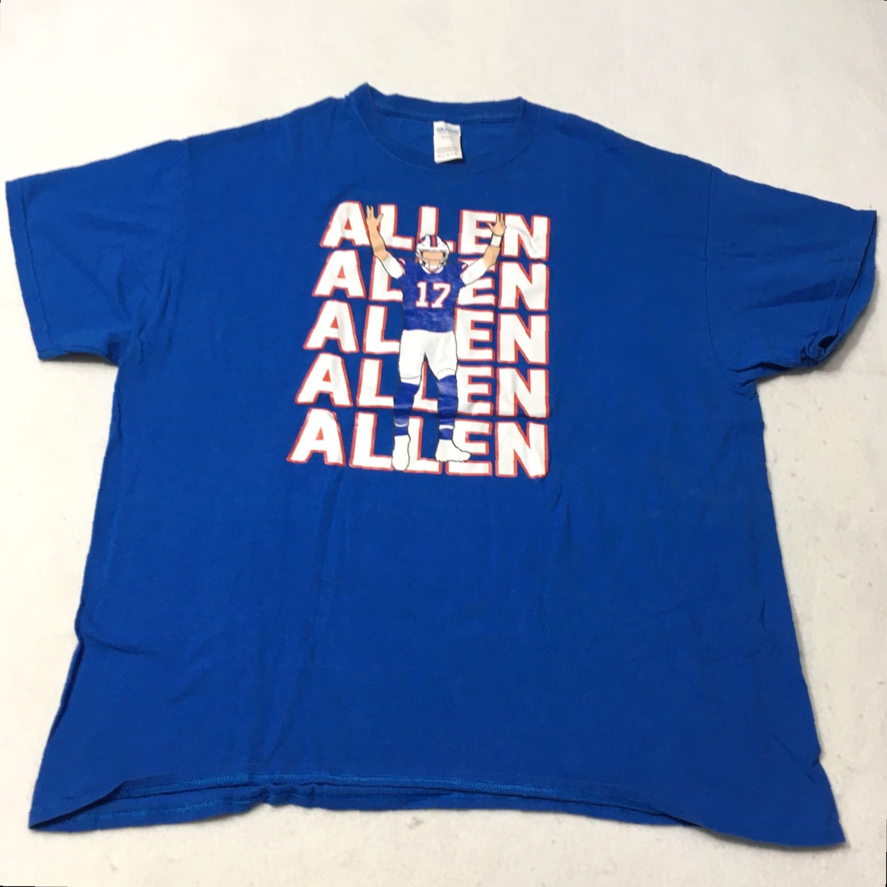 Gildan Josh Allen #17 Blue NFL Buffalo Bills T Shirt XL Touchdown Graphic Mens Shirt Size US XL / EU 56 / 4 - 2 Thumbnail