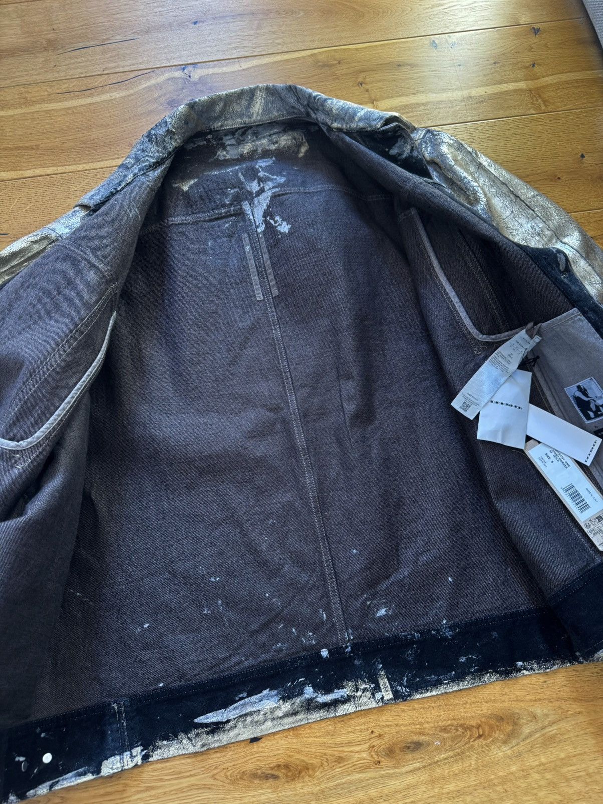 Rick Owens Drkshdw Rick Owens Jumbo Worker Jacket Gold Size US S / EU 44-46 / 1 - 4 Thumbnail