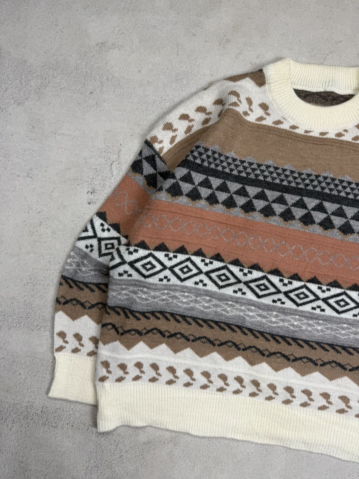 Vintage Vintage Geometric Knit Sweater Aztec Pattern Retro Fair Isle Size US S / EU 44-46 / 1 - 5 Thumbnail