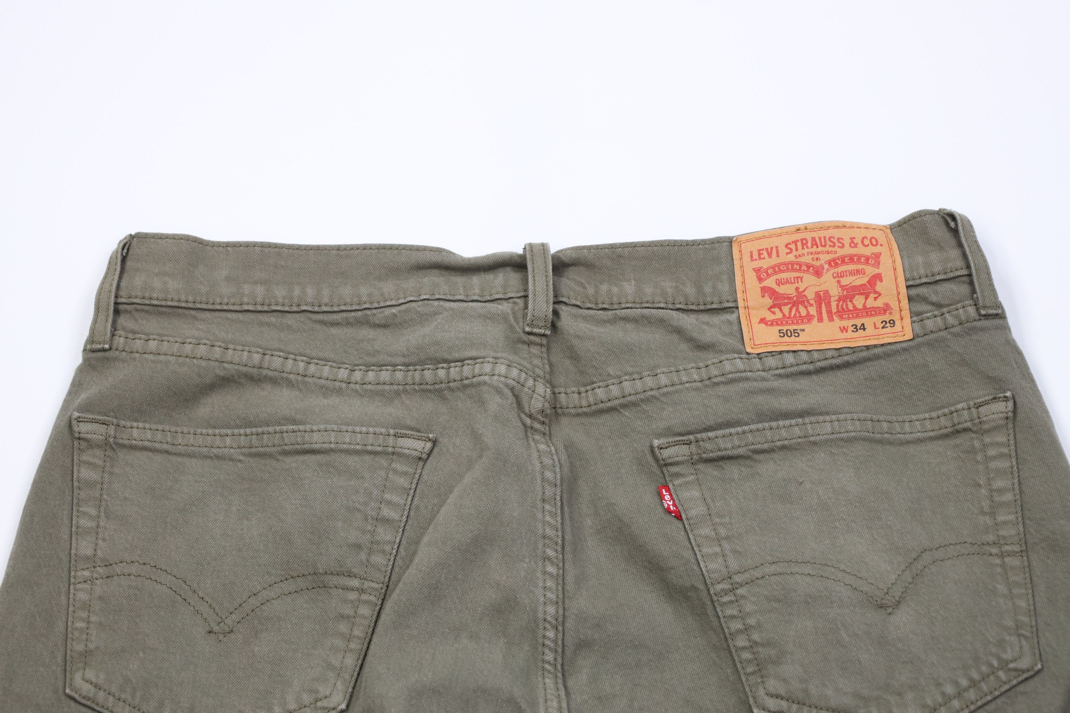 Levi's Vintage Y2K Levis 505 Regular Straight Leg Denim Jeans Green Size US 34 / EU 50 - 10 Thumbnail
