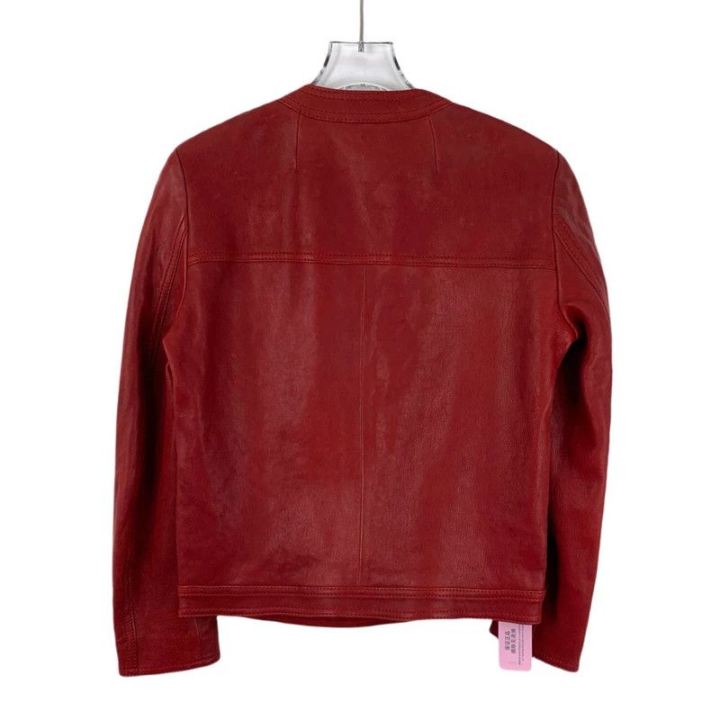Gucci Gucci Red sheep leather single-breasted long-sleeved leathe Size XS / US 0-2 / IT 36-38 - 2 Thumbnail