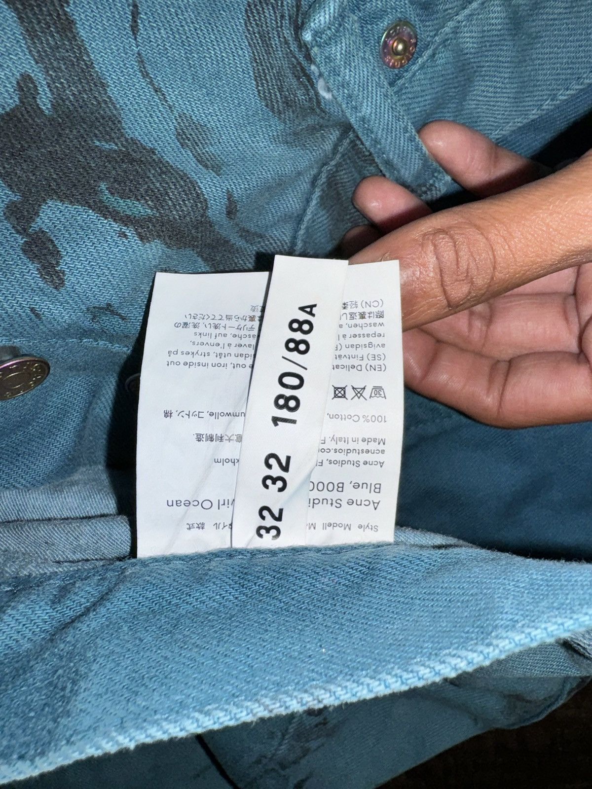 Acne Studios Acne Studios 1996 Swirl Ocean Blue Size US 32 / EU 48 - 2 Thumbnail