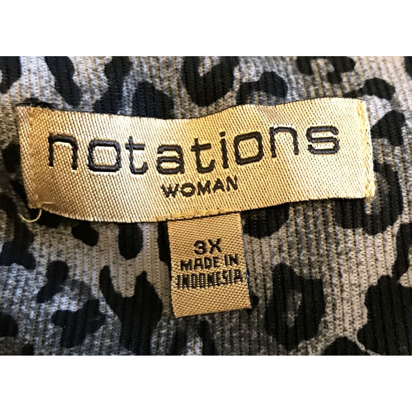 Vintage NWT - Focusing on "New Notations Sz 3X plus animal print jacket buttons belted" - important keywords Size XXL / US 16-18 / IT 52-54 - 5 Thumbnail