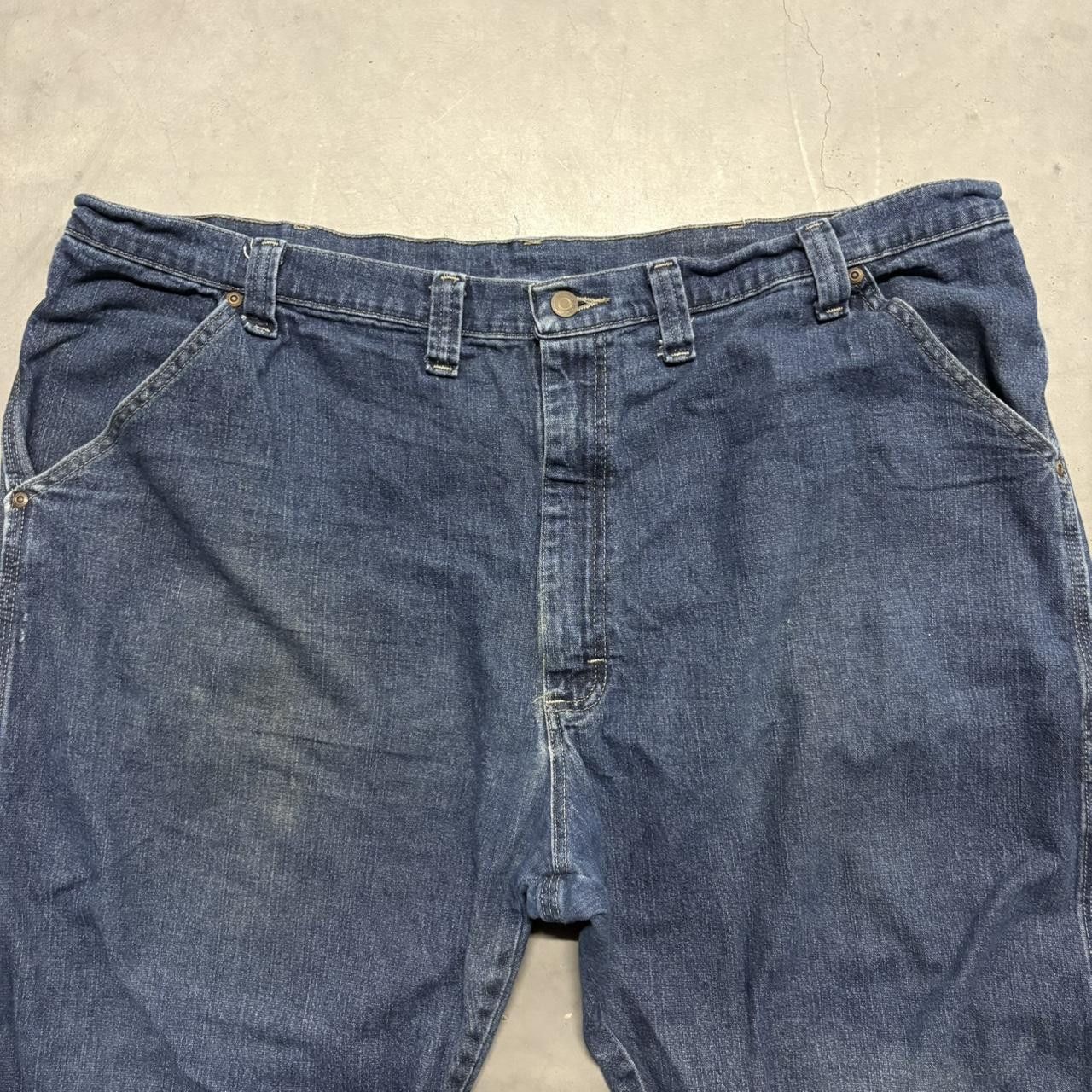 Vintage Crazy Vintage Y2K/2000s Baggy Carpenter Dark Blue Wash Denim Jeans! Size US 44 / EU 60 - 3 Thumbnail