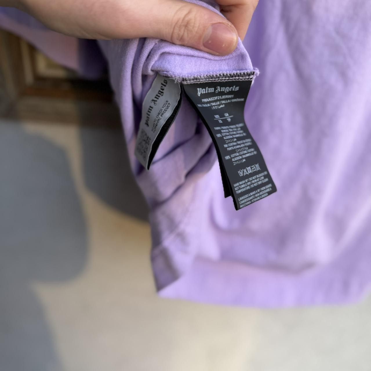 Palm Angels Palm Angels T shirt Tee Purple Spellout Streetwear Big Logo Size US S / EU 44-46 / 1 - 5 Thumbnail