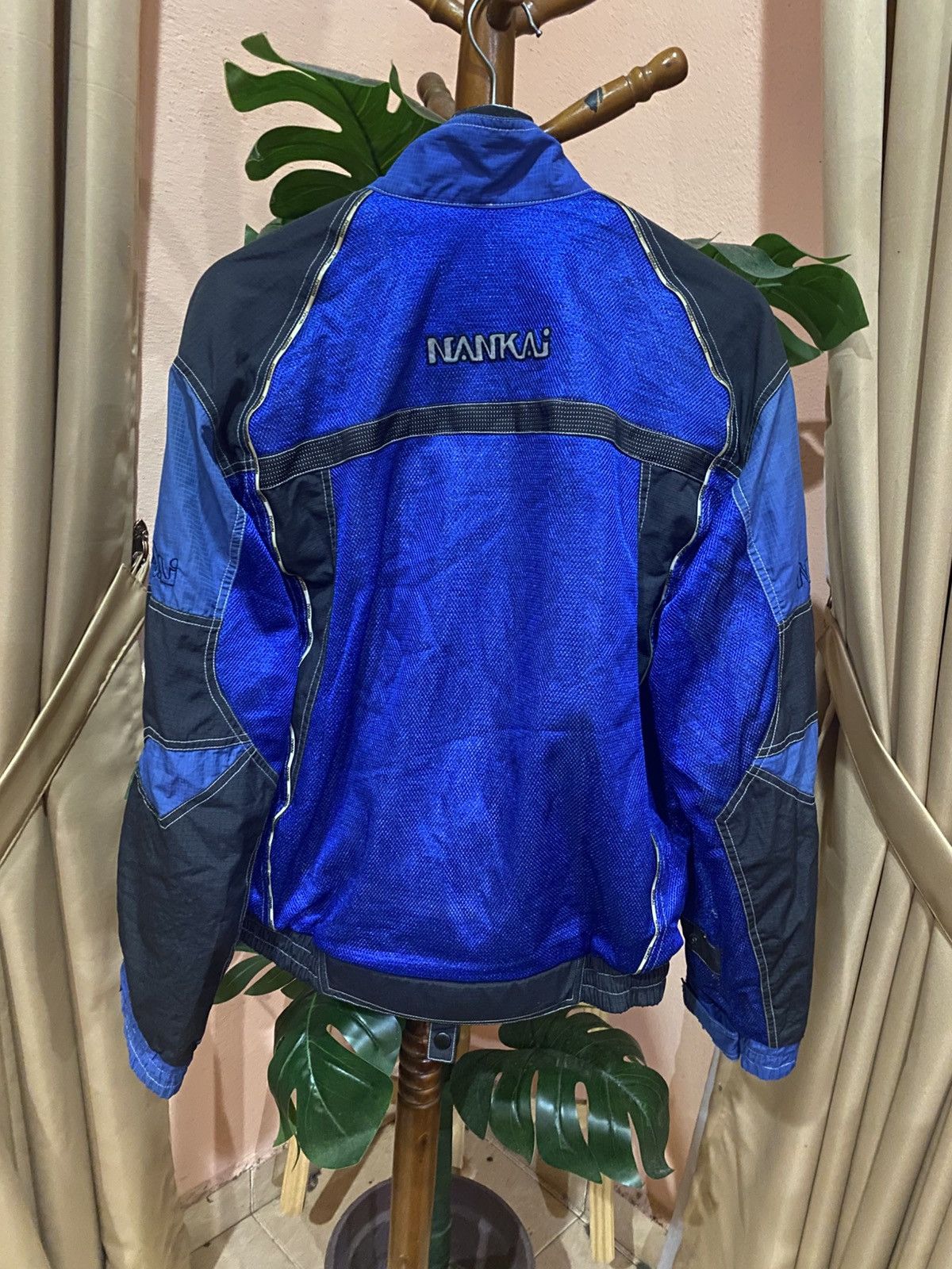 Japanese Brand Nankai Vintage Mesh Motorcycle Jacket - Blue & Black Size US L / EU 52-54 / 3 - 9 Thumbnail