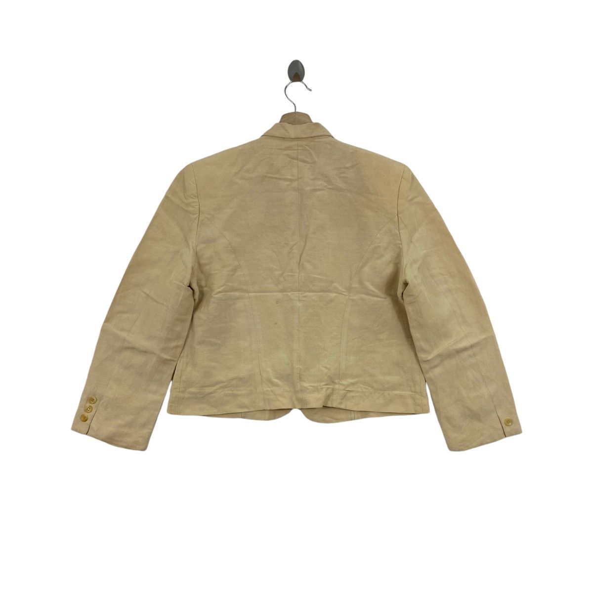 Vintage × Y's × Yohji Yamamoto Vintage 90s Y’S Bis YOHJI YAMAMOTO Japan Cream Short Blazer Size M / US 6-8 / IT 42-44 - 3 Thumbnail