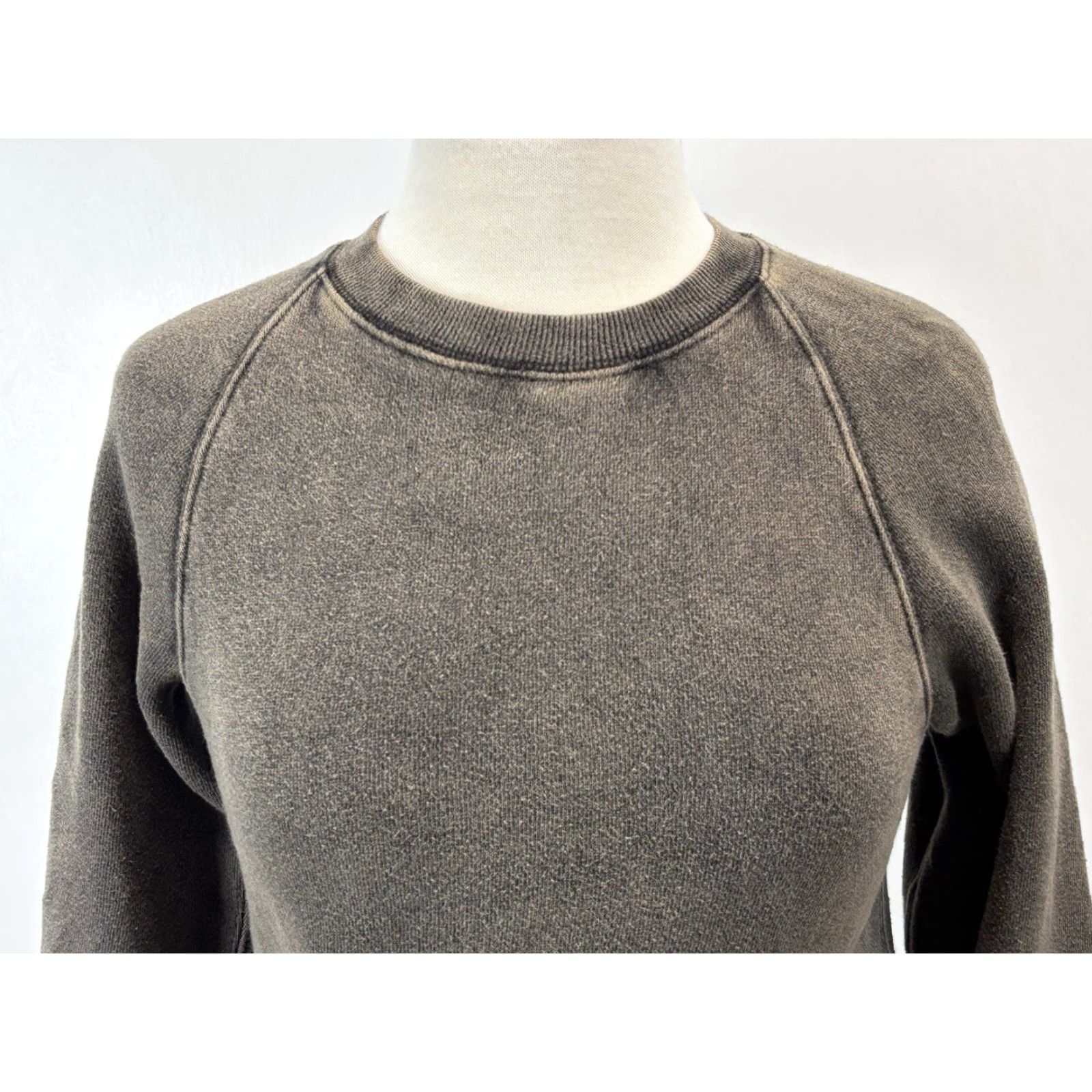 Free People VINTAGE Free People Crew Neck Sweatshirt XS Brown Crop Women Grunge Bohemian Size XS / US 0-2 / IT 36-38 - 5 Thumbnail