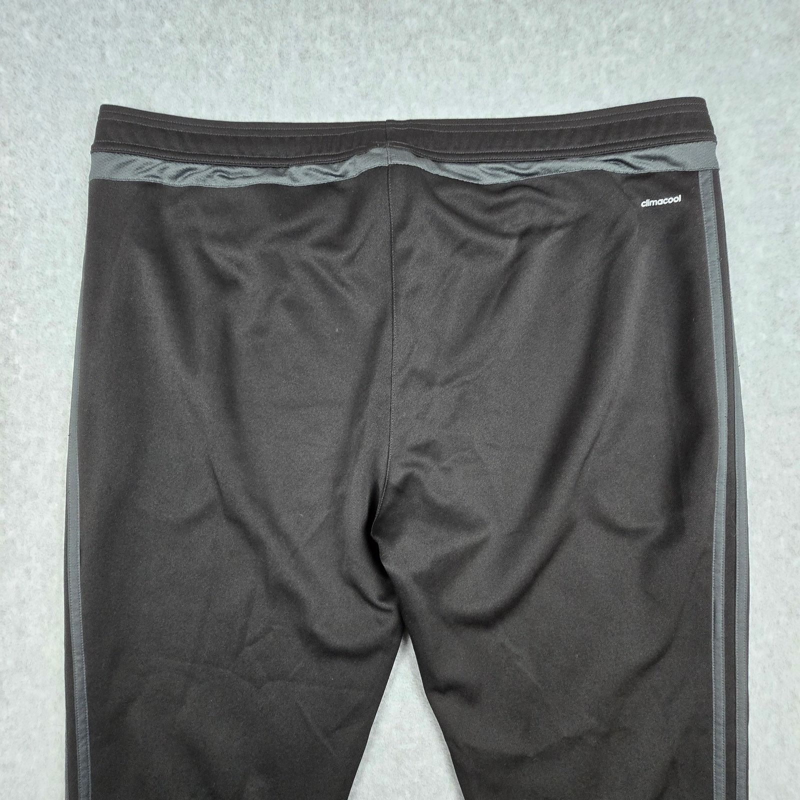 Adidas Adidas 2XL Black Track Pants Drawstring Zip Pockets & Ankles Size US 42 / EU 58 - 6 Thumbnail