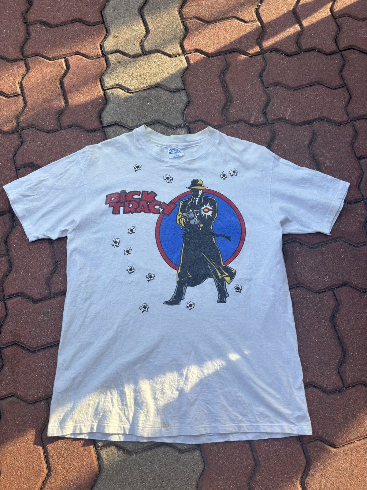 Monies Vintage 90’s Dick Tracy Tshirt Size US XL / EU 56 / 4 - 1 Thumbnail