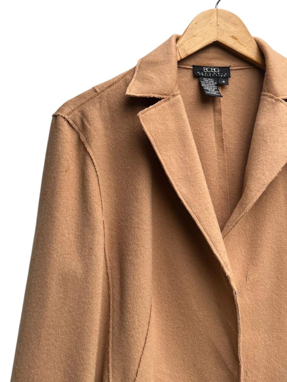 Bcbgmaxazria BCBG Maxazria Collection Cashmere Wool Longline Jacket Size S / US 4 / IT 40 - 7 Thumbnail