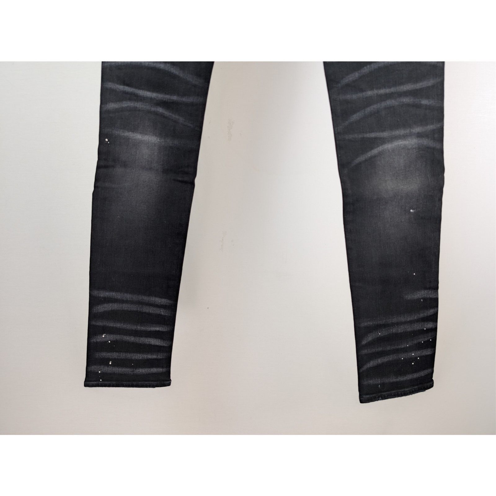 Amiri o1rshd1 MX1 Plaid Denim Jeans in Aged Black Size US 31 - 14 Thumbnail