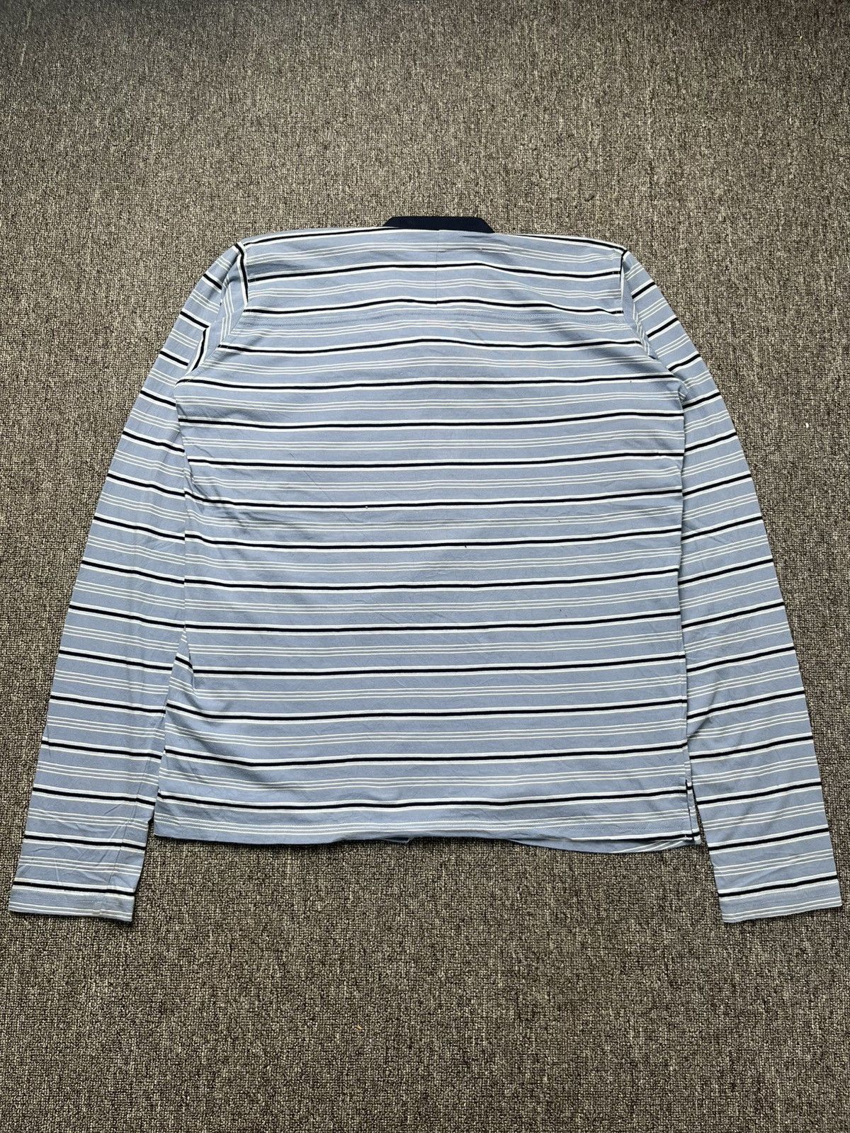 Martine Rose Pulled neck striped LS polo shirt Size US L / EU 52-54 / 3 - 4 Thumbnail