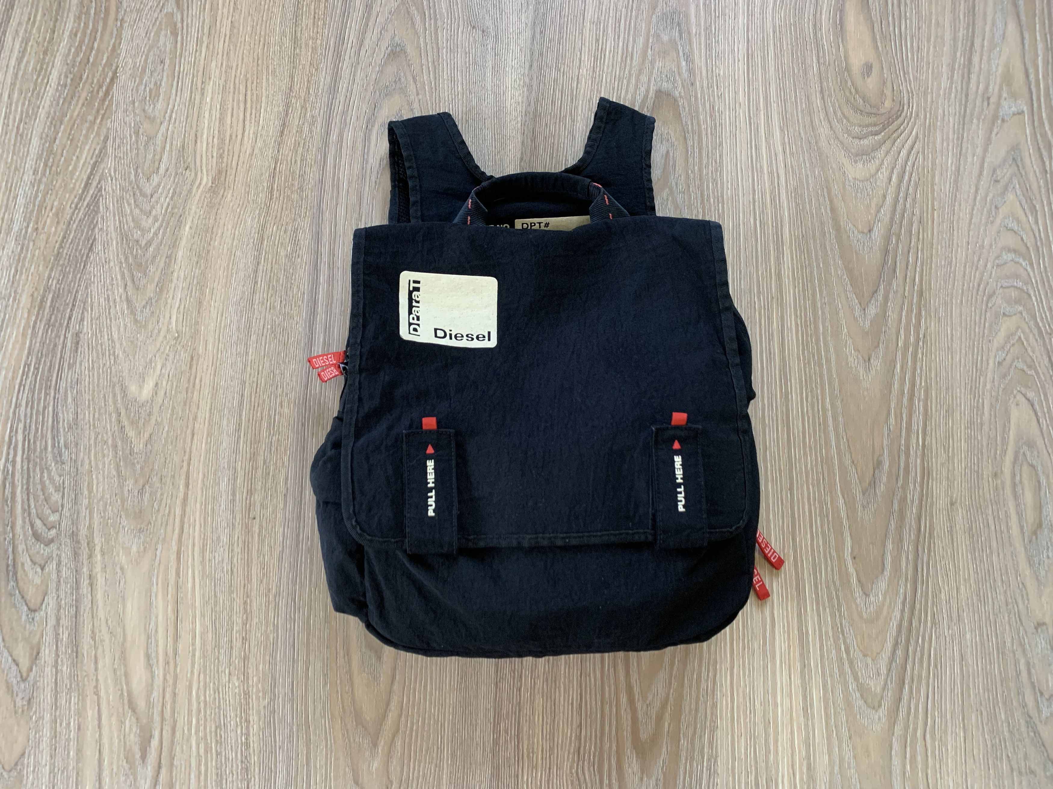Diesel Diesel Mens Vintage Rare Cotton Black Backpack Archival Size ONE SIZE - 2 Thumbnail