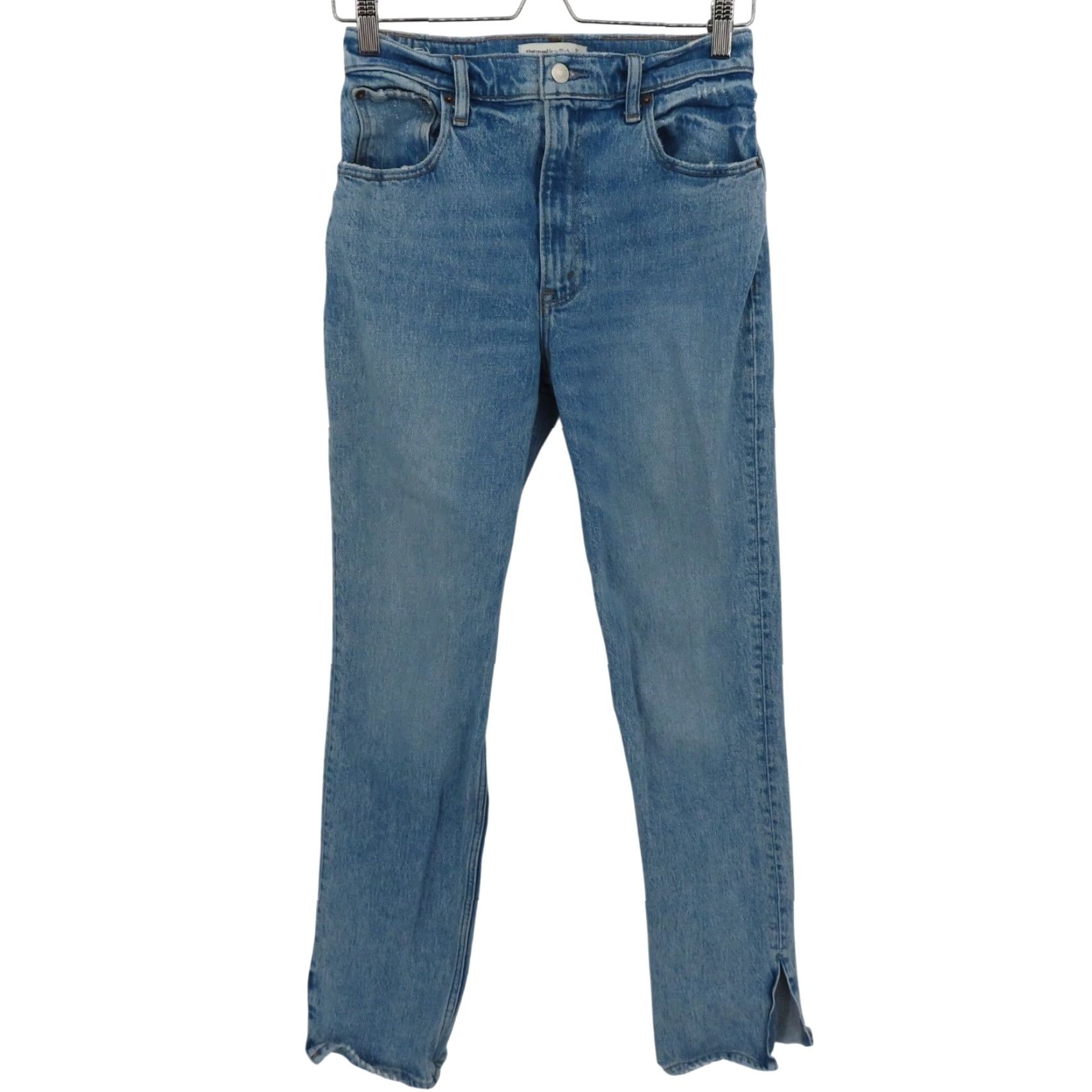 Abercrombie & Fitch VINTAGE Abercrombie & Fitch 90s Straight Ultra High Rise Distressed Denim Jeans Womens Jeans 27 BLUE Size 27" / US 4 / IT 40 - 2 Thumbnail