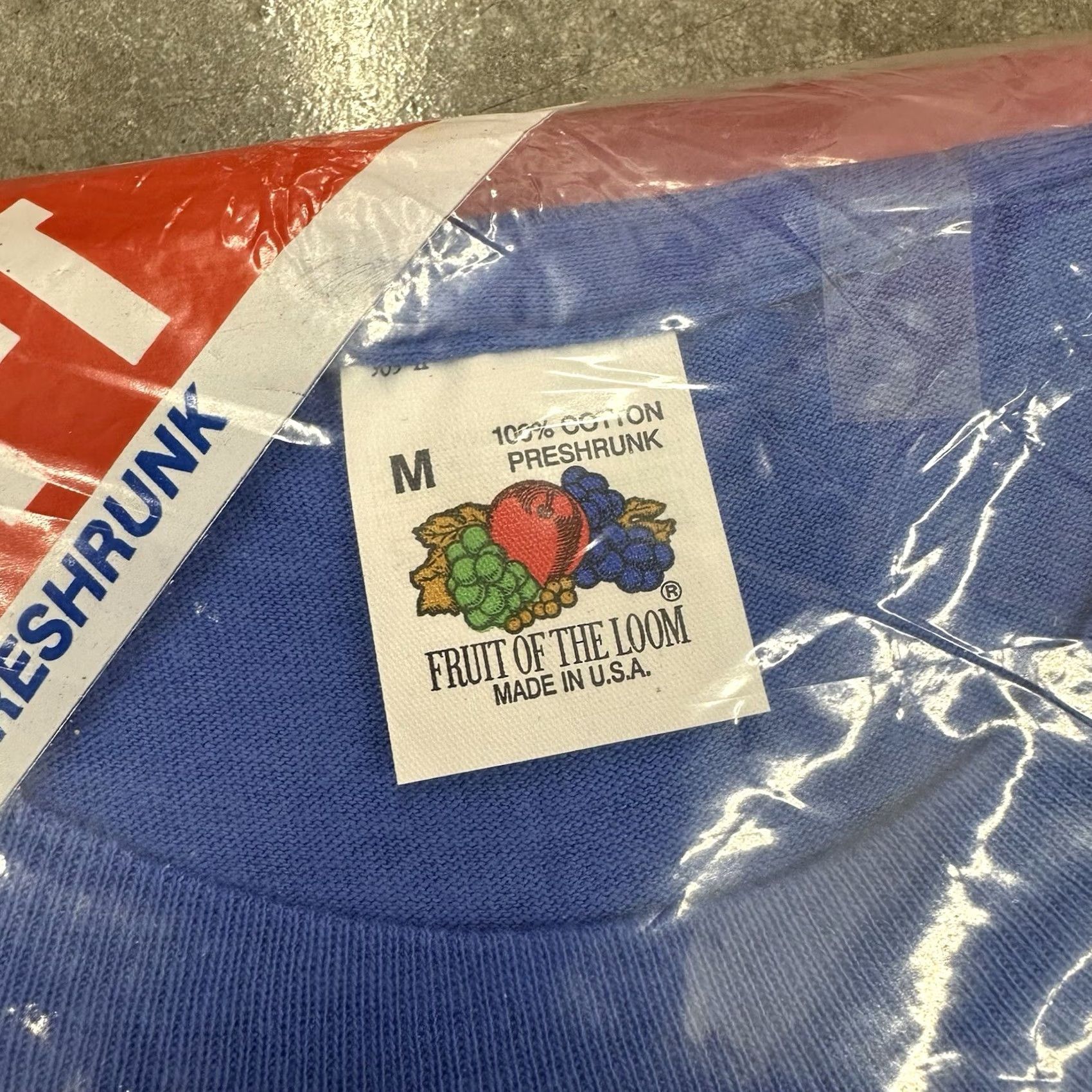 Fruit Of The Loom VINTAGE Fruit of the Loom T-Shirt Pocket Short Sleeve USA Mens Medium Royal Blue Blue Cotton NOS 80s Regular Size US M / EU 48-50 / 2 - 2 Thumbnail