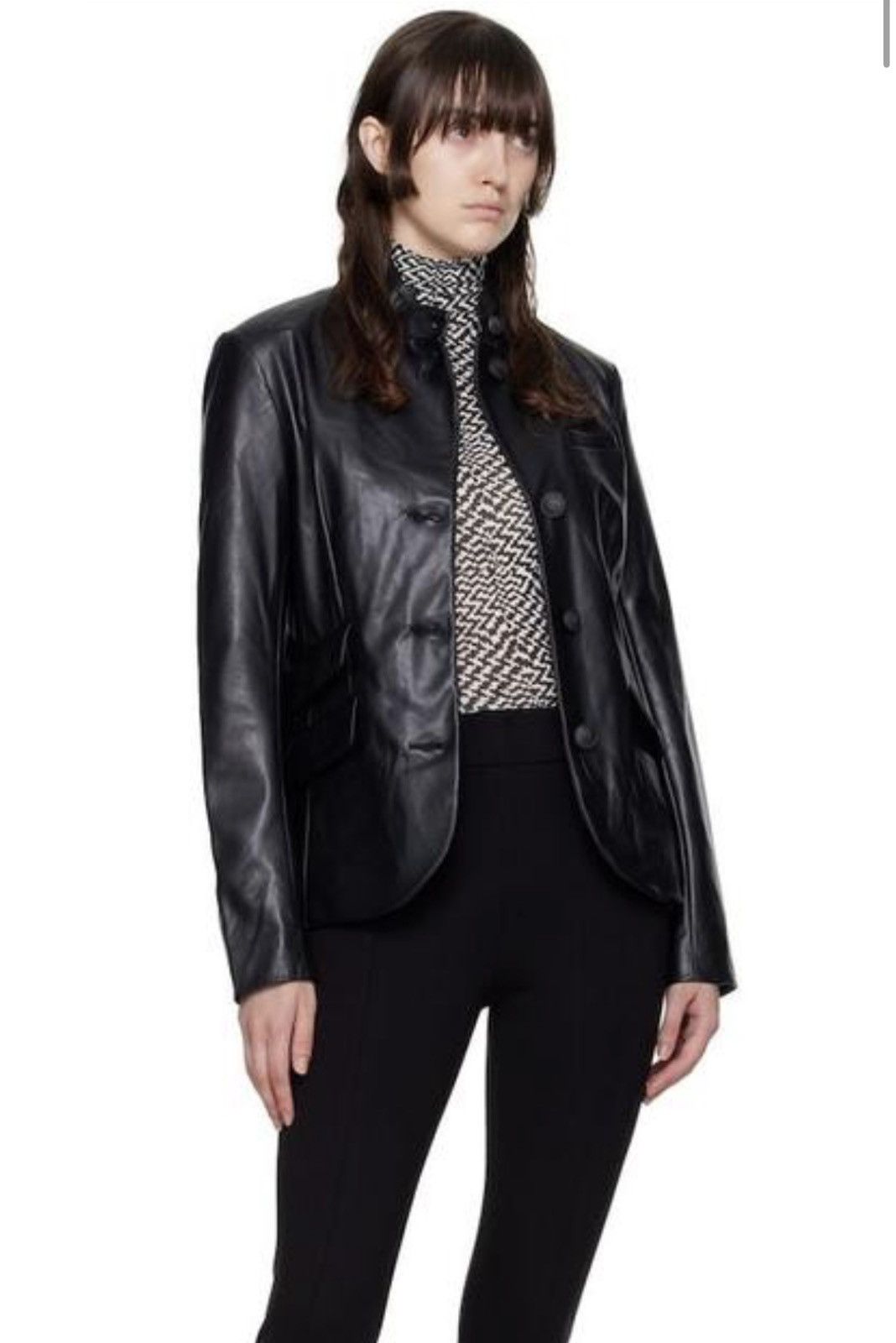 Rag & Bone rag & bone Slade Faux Leather Tailored Blazer size 0 Size XS / US 0-2 / IT 36-38 - 5 Thumbnail