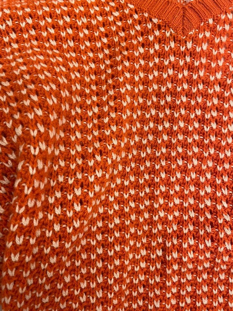 Loro Piana LORO PIANA Orange and red pink V-neck cashmere long sleeve Size M / US 6-8 / IT 42-44 - 8 Thumbnail