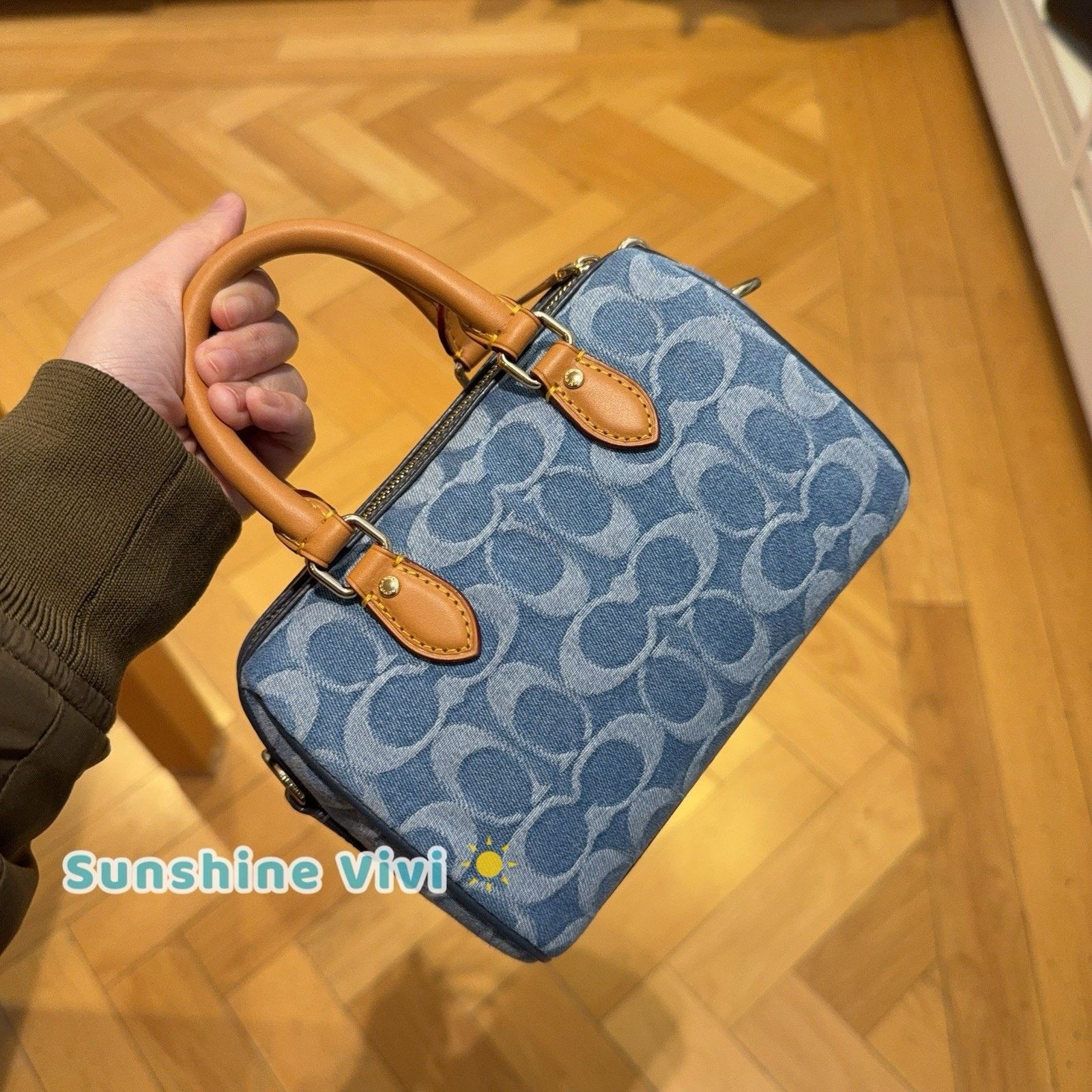 Coach NWT COACH Mini Rowan Crossbody Bag Signature Denim CDQ36 Size ONE SIZE - 3 Thumbnail
