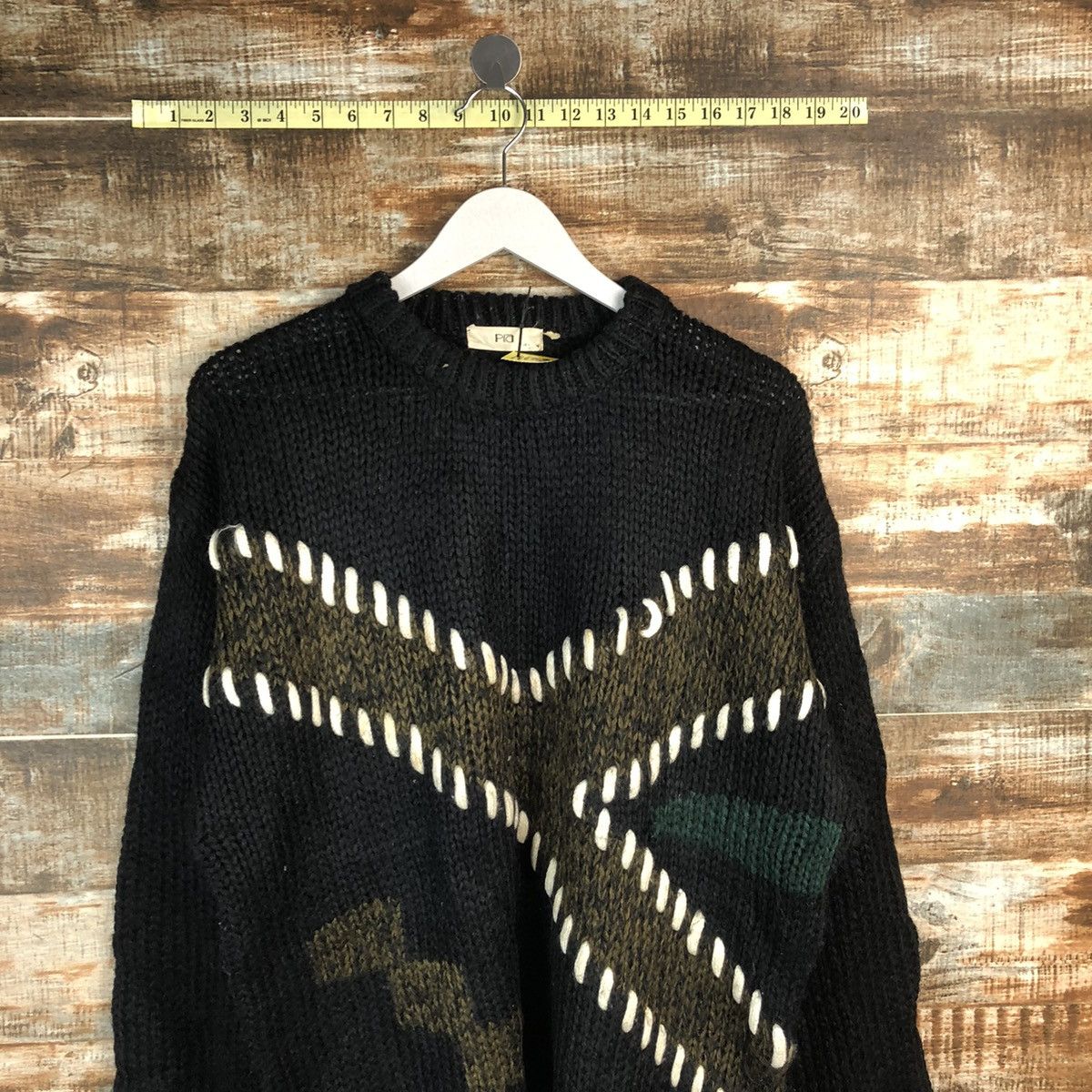 Homespun Knitwear Pia vintage Black Knitwear #A1752 Size US L / EU 52-54 / 3 - 2 Thumbnail