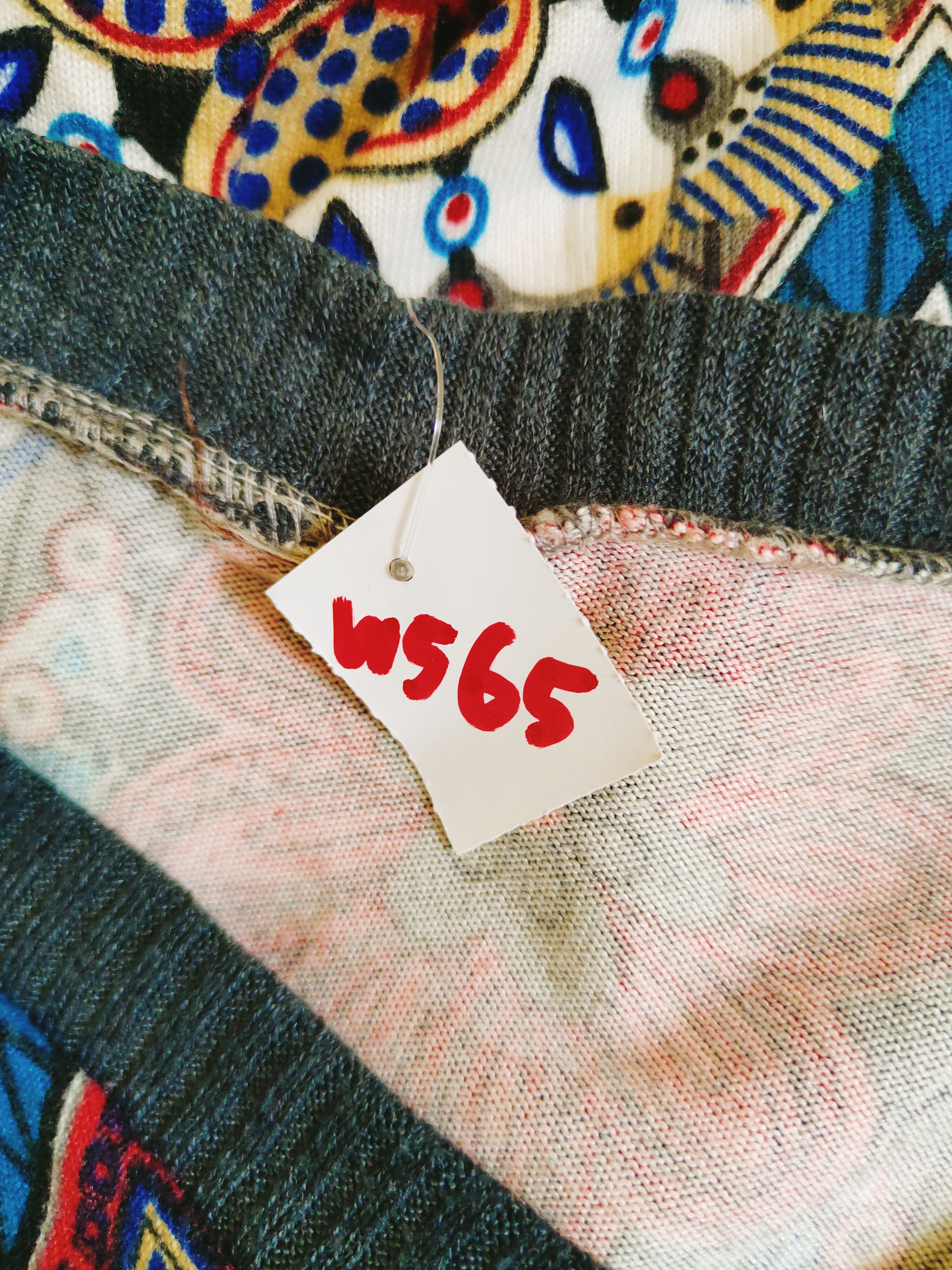 Japanese Brand × Vintage Japanese Brand vintage art Red Gray Blouses #W565 Size M / US 6-8 / IT 42-44 - 11 Thumbnail