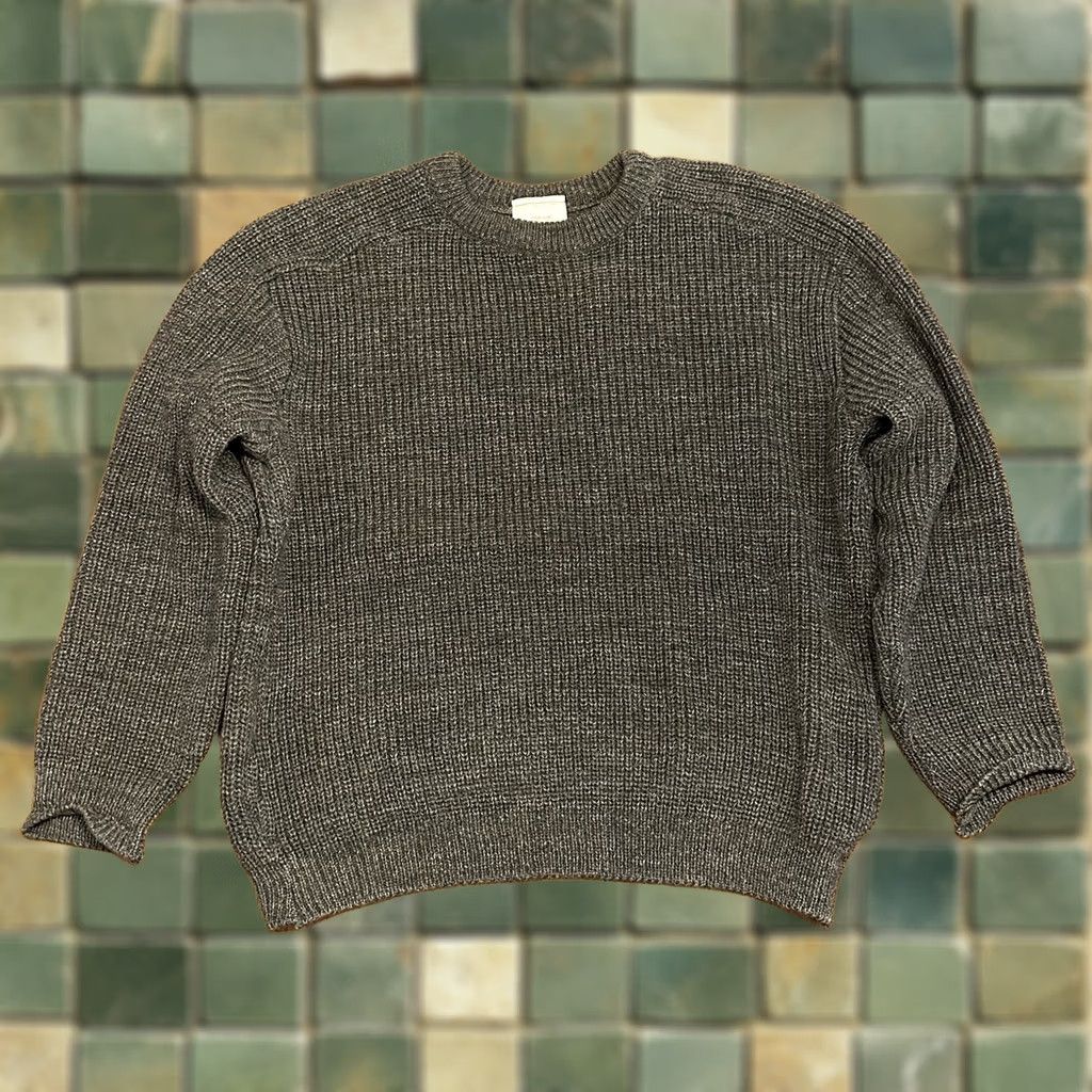 Vintage Brigade Quartermasters Men's Wool Sweater Green Boxy Large Pullover Crew Neck Long Sleeve Winter Classic Knit Breathing Size US L / EU 52-54 / 3 - 1 Thumbnail