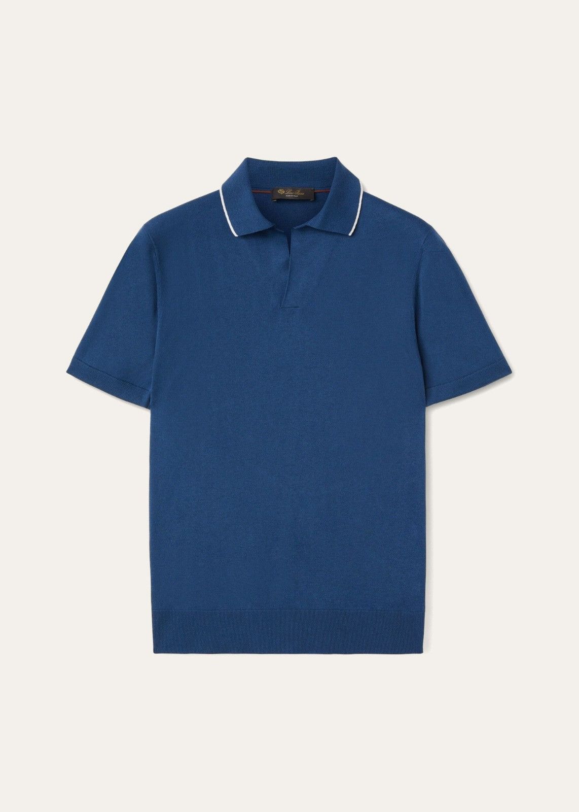 Loro Piana o1srvl11e1224 Buttonless Polo Shirt in Blue Size US S / EU 44-46 / 1 - 1 Preview