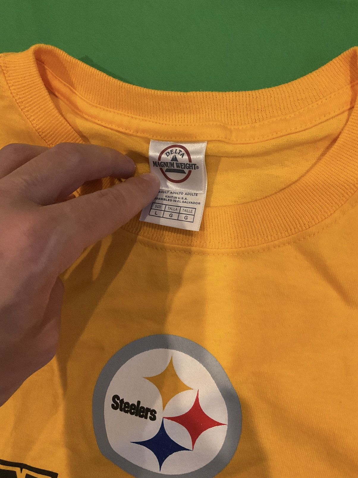 NFL × Vintage Vintage Yellow Steelers Super Bowl 6XL tee Size US L / EU 52-54 / 3 - 2 Thumbnail