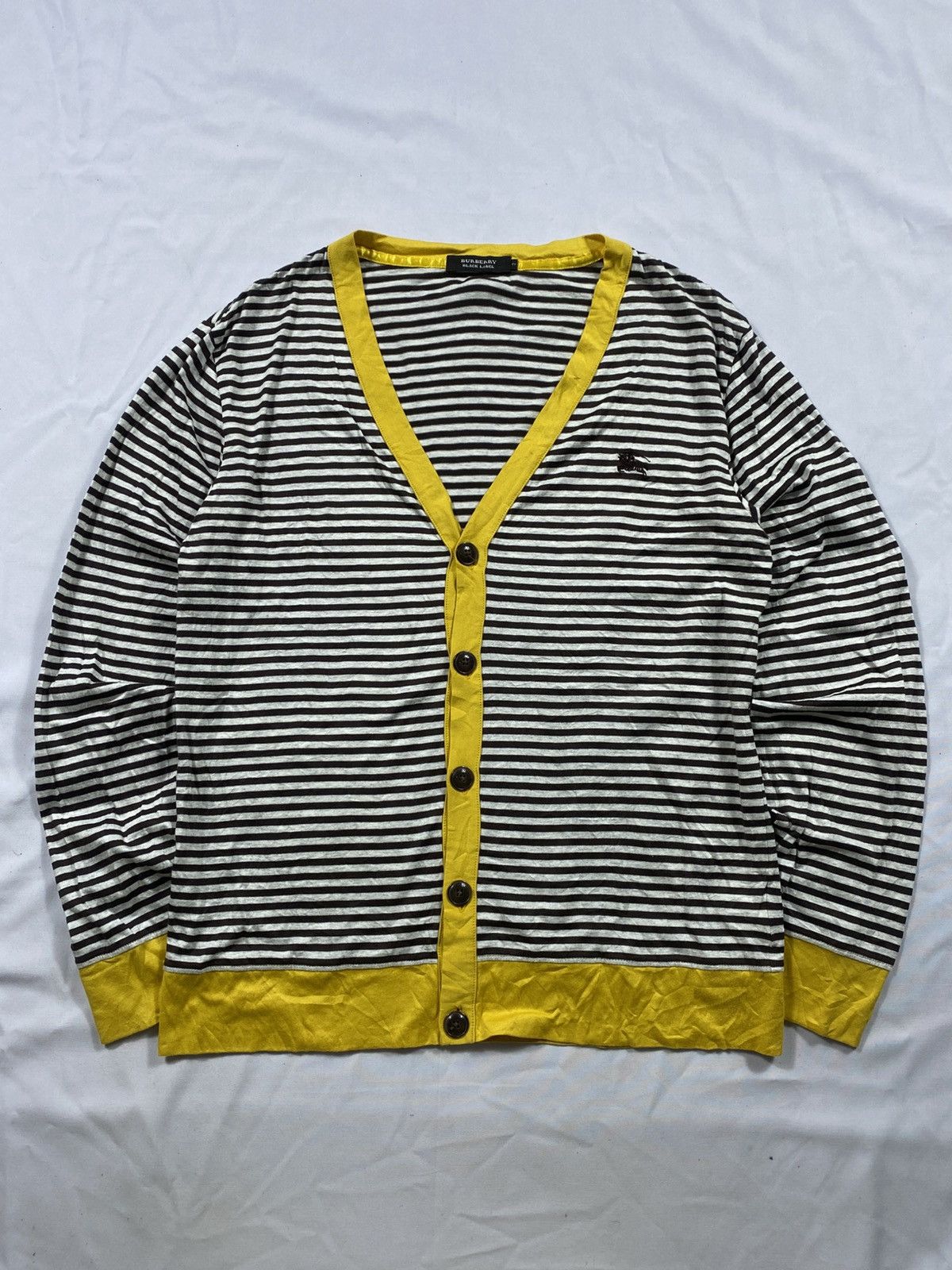 Burberry Vintage Burberry Black Label Cardigan Stripe kurtcobainstyle Size US M / EU 48-50 / 2 - 1 Thumbnail