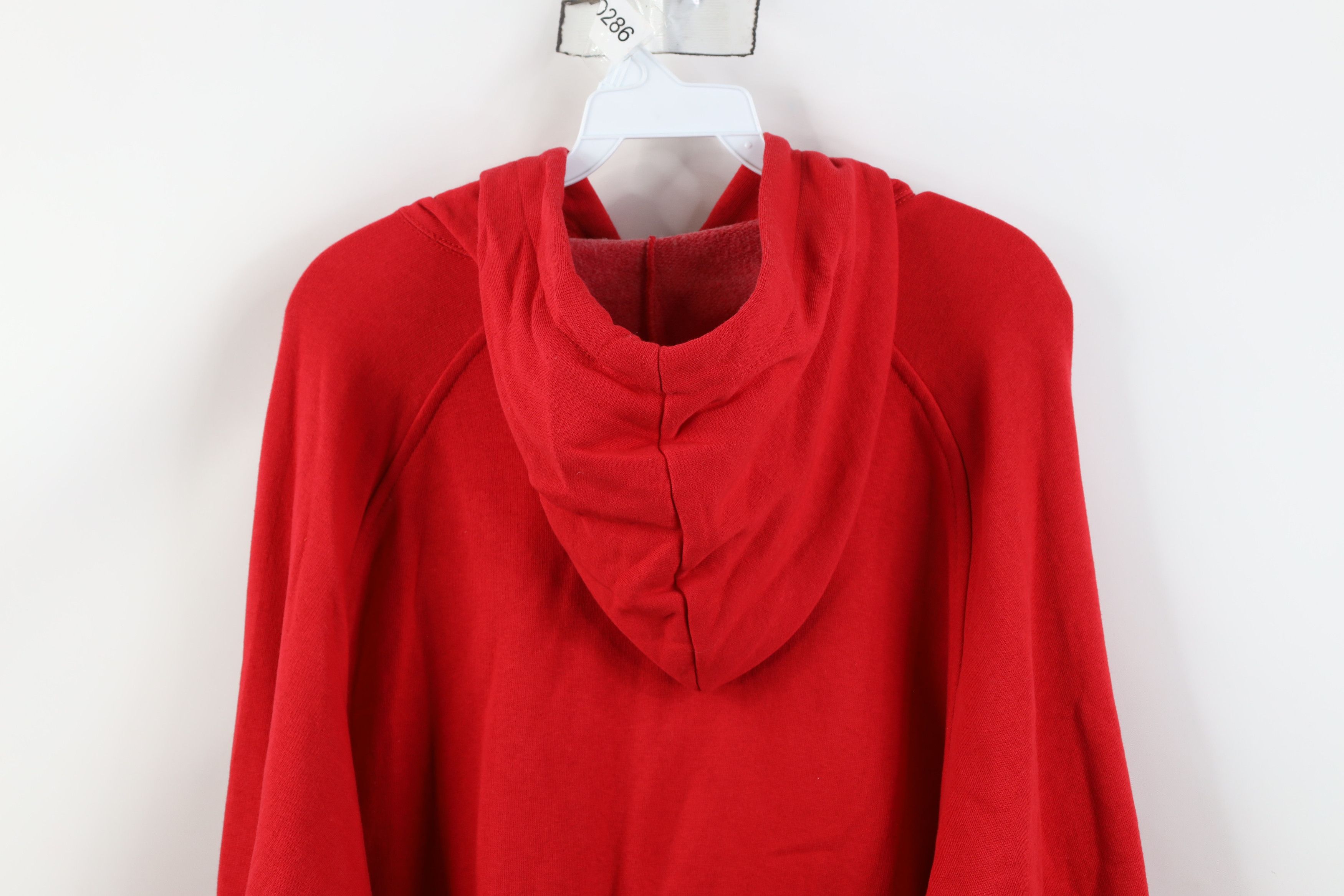 Vintage Vintage 90s Spalding Basketball Spell Hoodie Sweatshirt Red Size US L / EU 52-54 / 3 - 13 Thumbnail