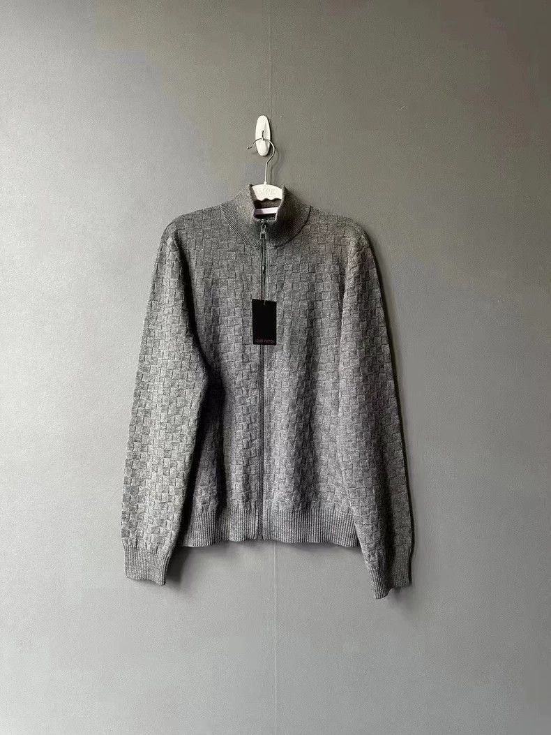 Louis Vuitton Louis Vuitton Checkerboard knit zip jacket Size US S / EU 44-46 / 1 - 1 Thumbnail