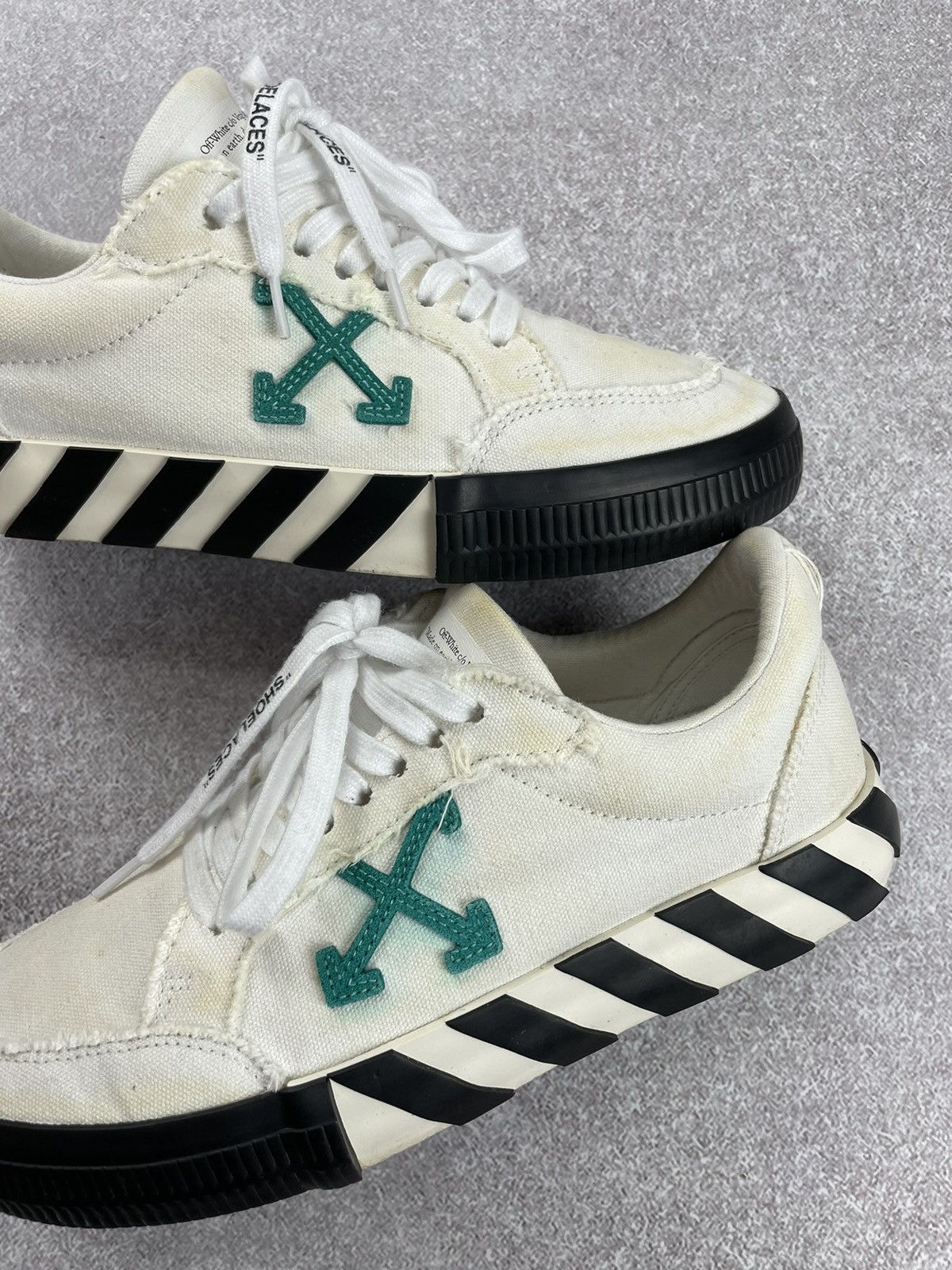 Off-White Off White Low Vulkanized Canvas Sneakers Size US 8 / EU 41 - 8 Thumbnail