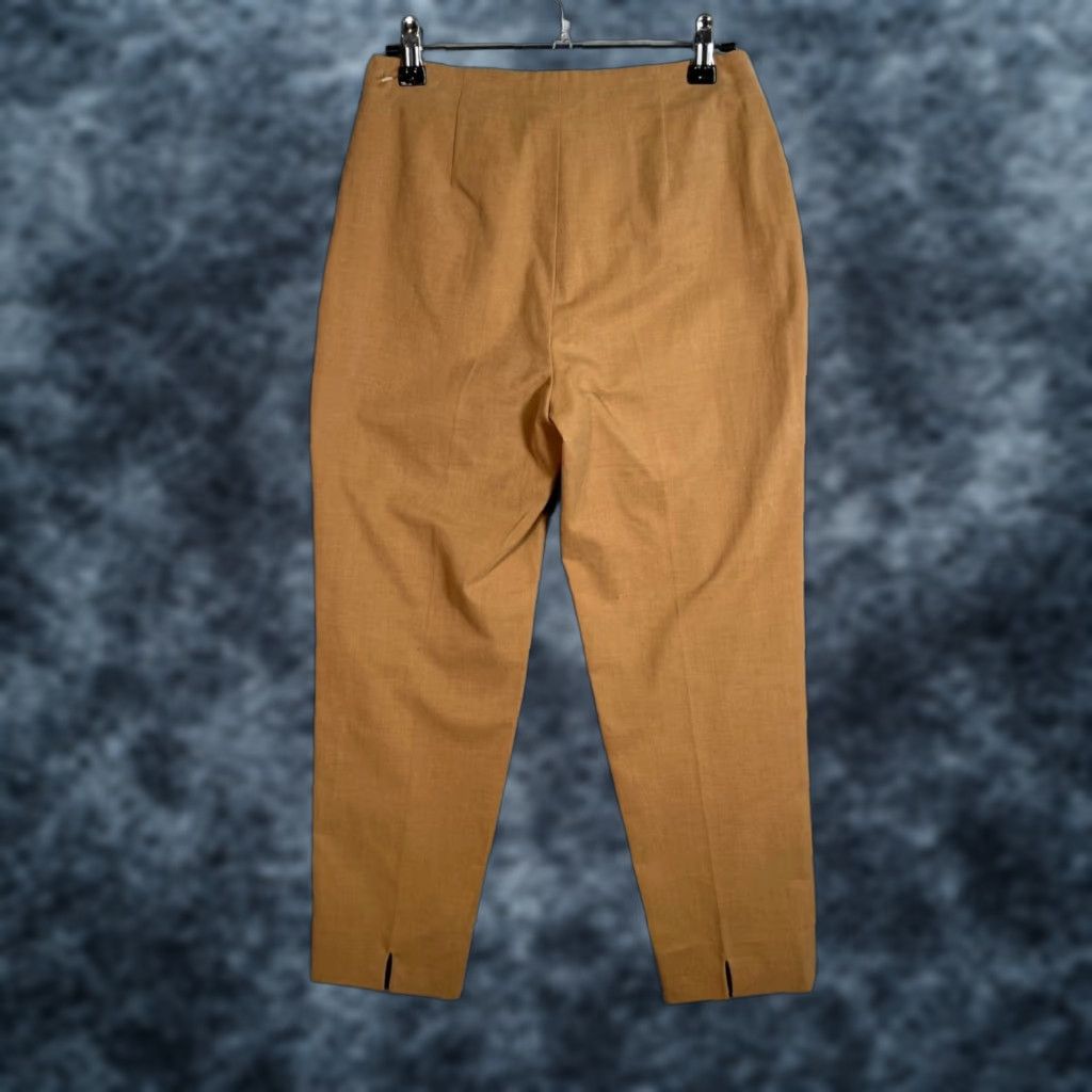 Piazza Sempione Piazza Sempione Pants Women Dress Pants High-Waist 26 Camel Wool Elastane Straight 25in Inseam Made In Italy Size 26" / US 2 / IT 38 - 1 Thumbnail