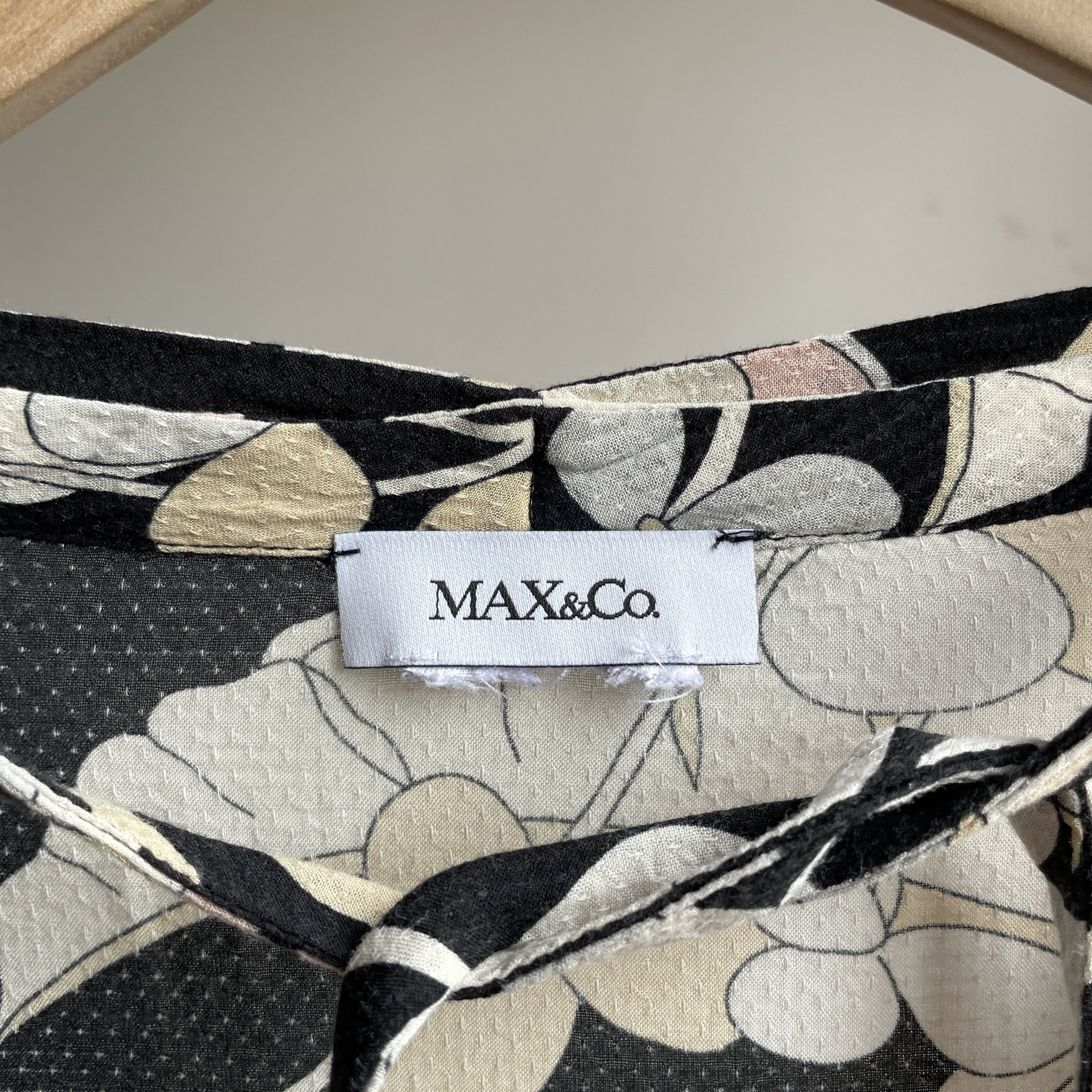 MAX&Co. × Max Mara Max & Co. Max Mara Floral 3/4 Sleeve Silk Blouse Size M Size M / US 6-8 / IT 42-44 - 6 Thumbnail