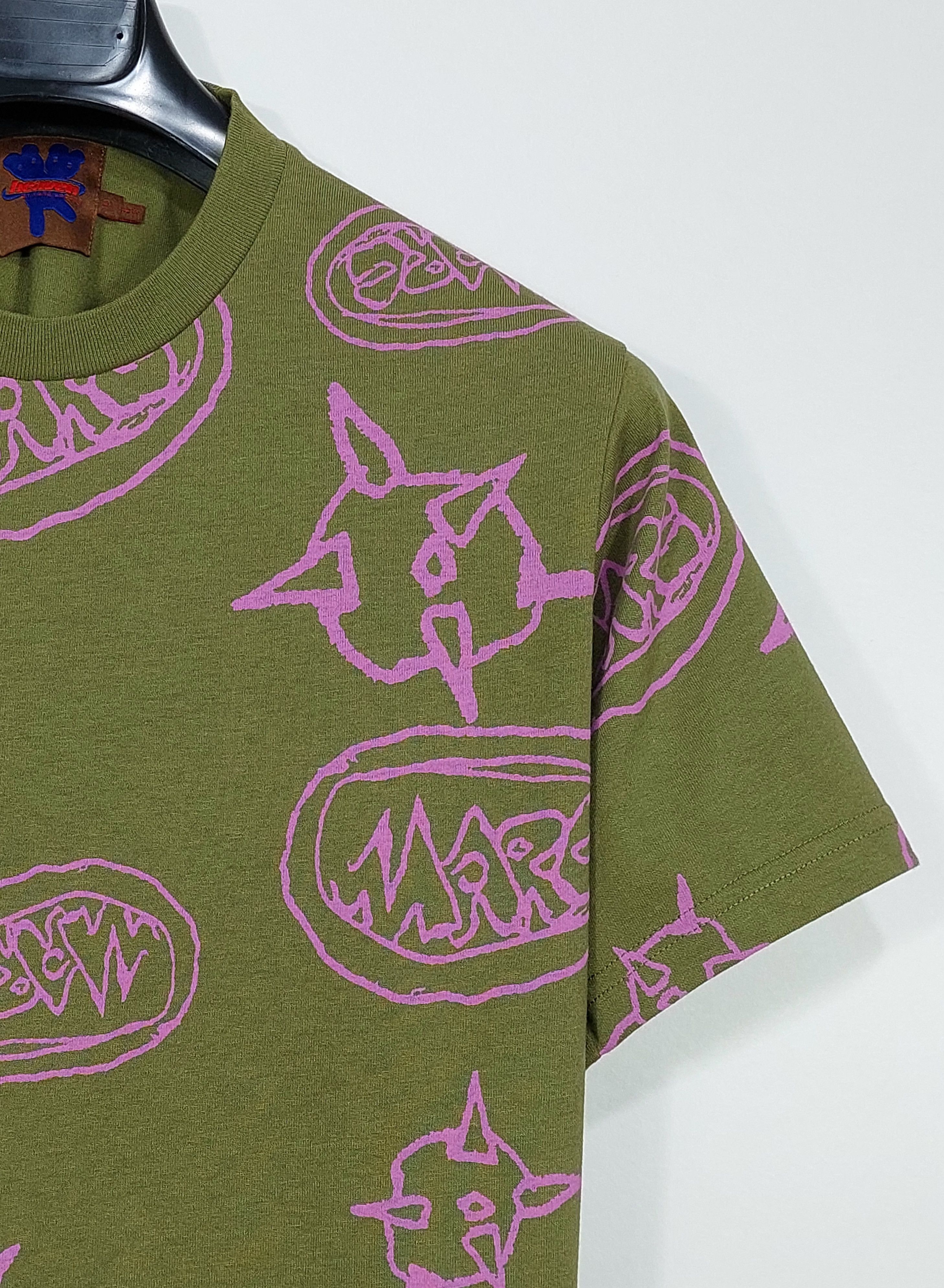 Heaven by Marc Jacobs spikes print cotton tshirt - khaki green S Size US S / EU 44-46 / 1 - 5 Thumbnail