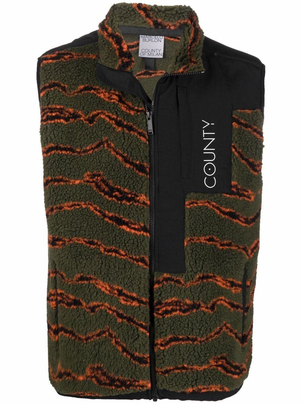 Marcelo Burlon MARCELO BURLON Camouflage Print Pile Zip Gilet Size US S / EU 44-46 / 1 - 1 Thumbnail