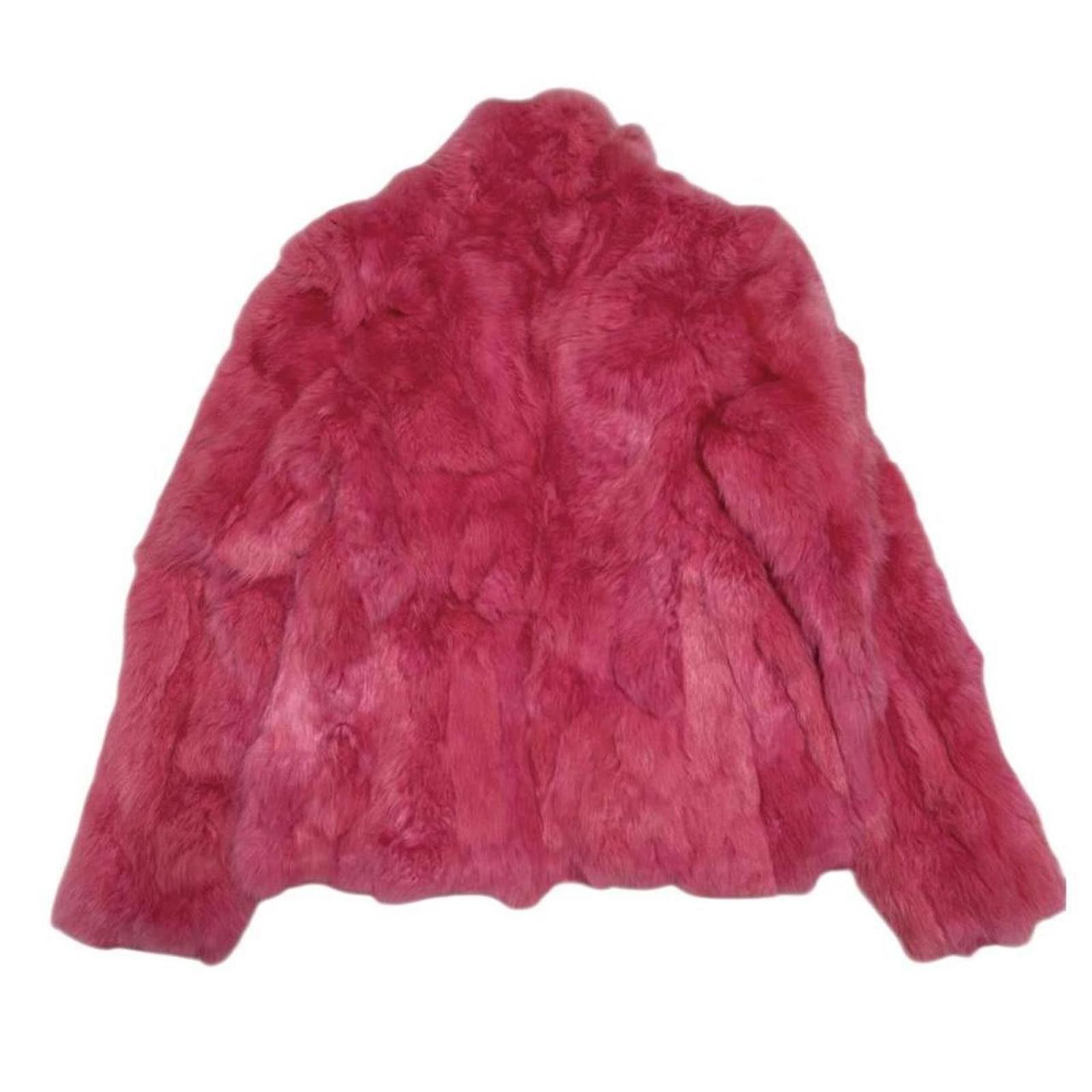 Other Real rabbit rare whimsy goth pink fur short fur coat jacket Size XS / US 0-2 / IT 36-38 - 3 Thumbnail