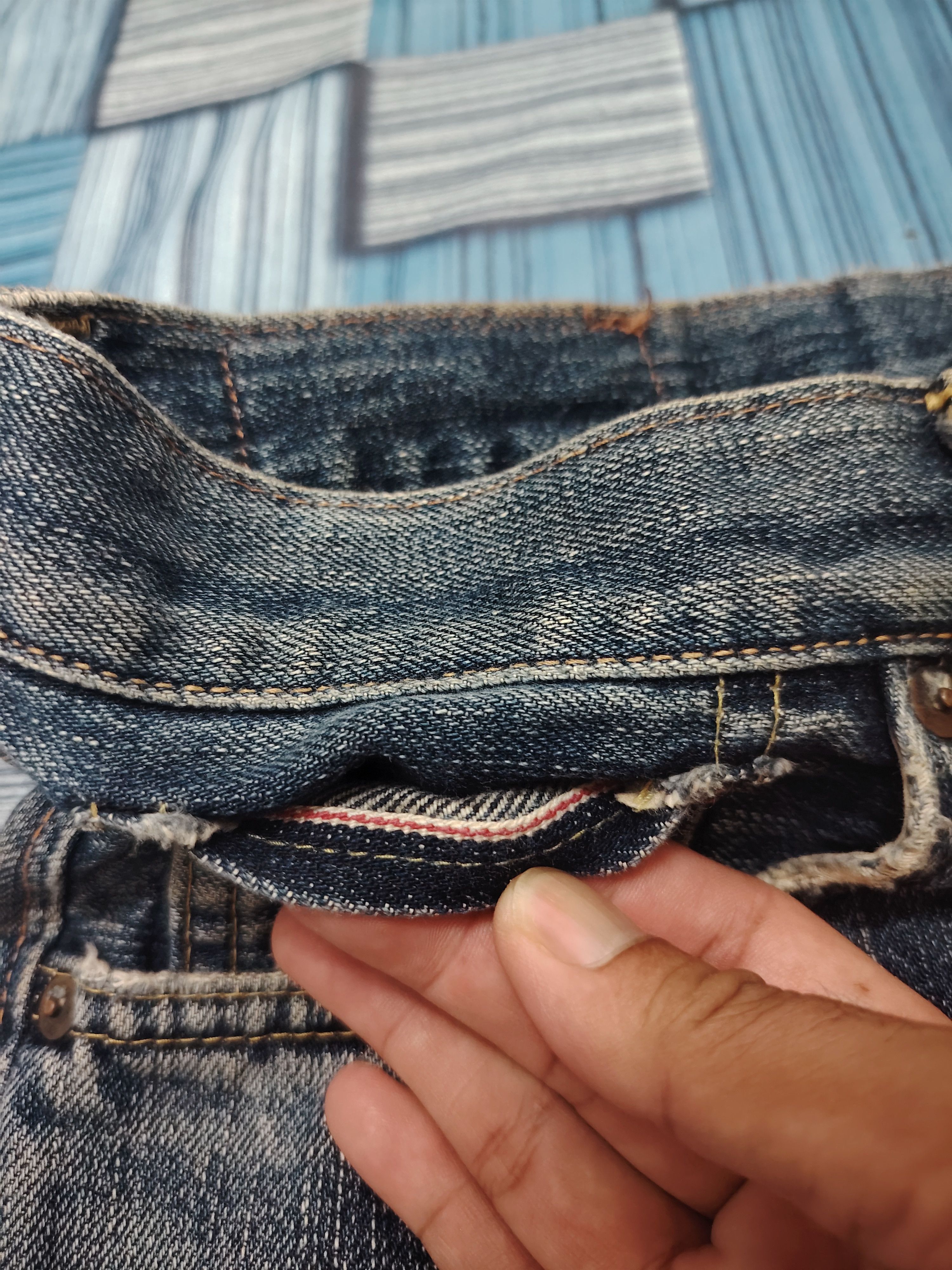 Kapital Edwin 505z Selvedge Jeans Distressed Flare Jeans Size US 33 - 12 Thumbnail