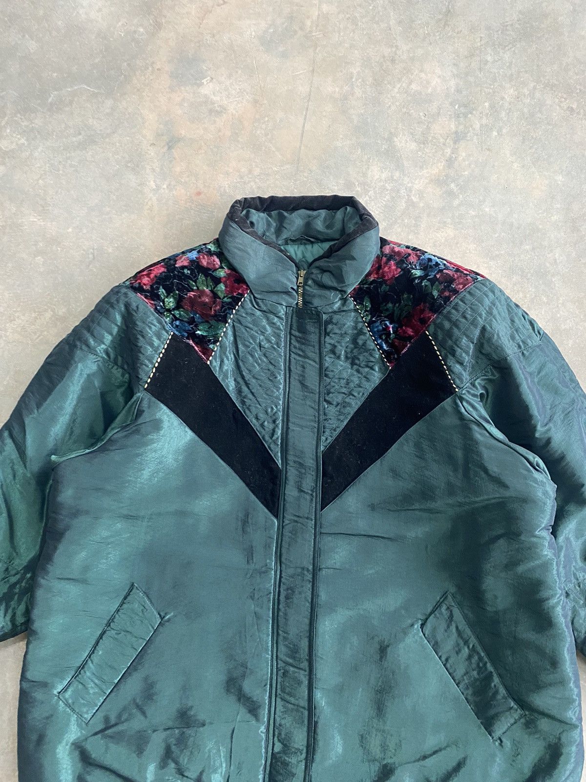 Japanese Brand × Vintage VINTAGE FLORAL PUFFER DOWN JACKET 80s Size 3XL / US 20-22 - 4 Thumbnail