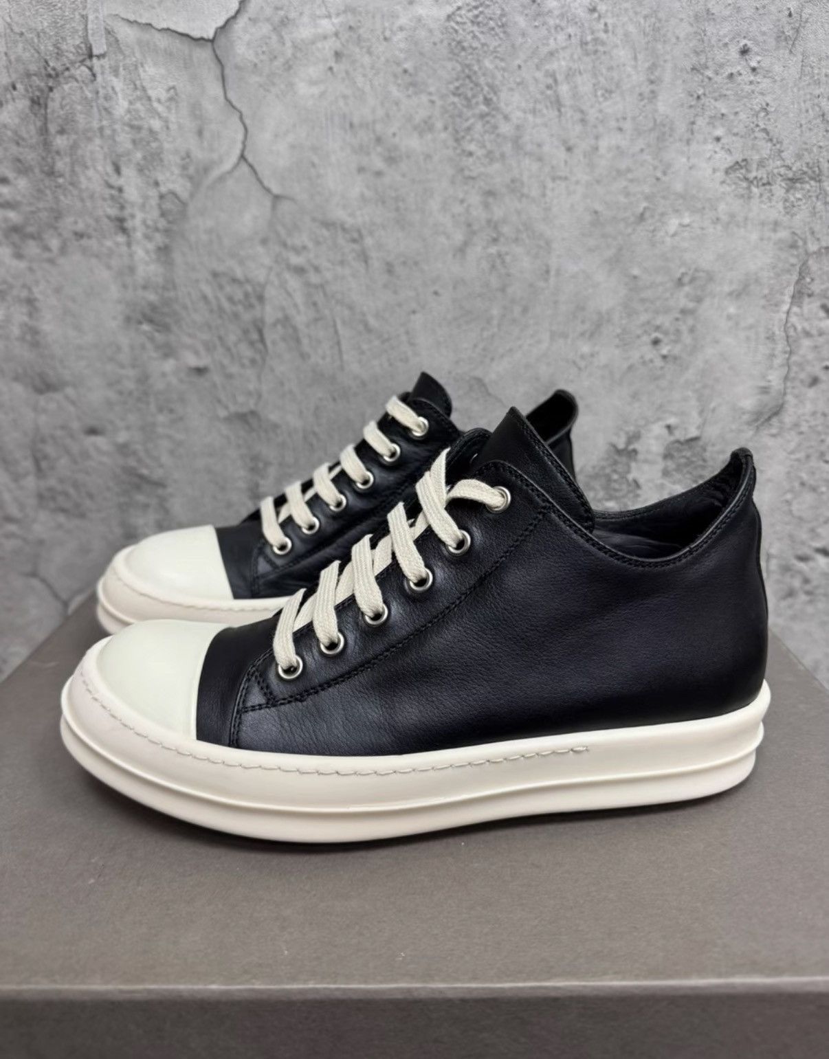 Rick Owens Rick Owens RO Main Line Leather Low Tops K37 Size US 8 / IT 38 - 3 Thumbnail